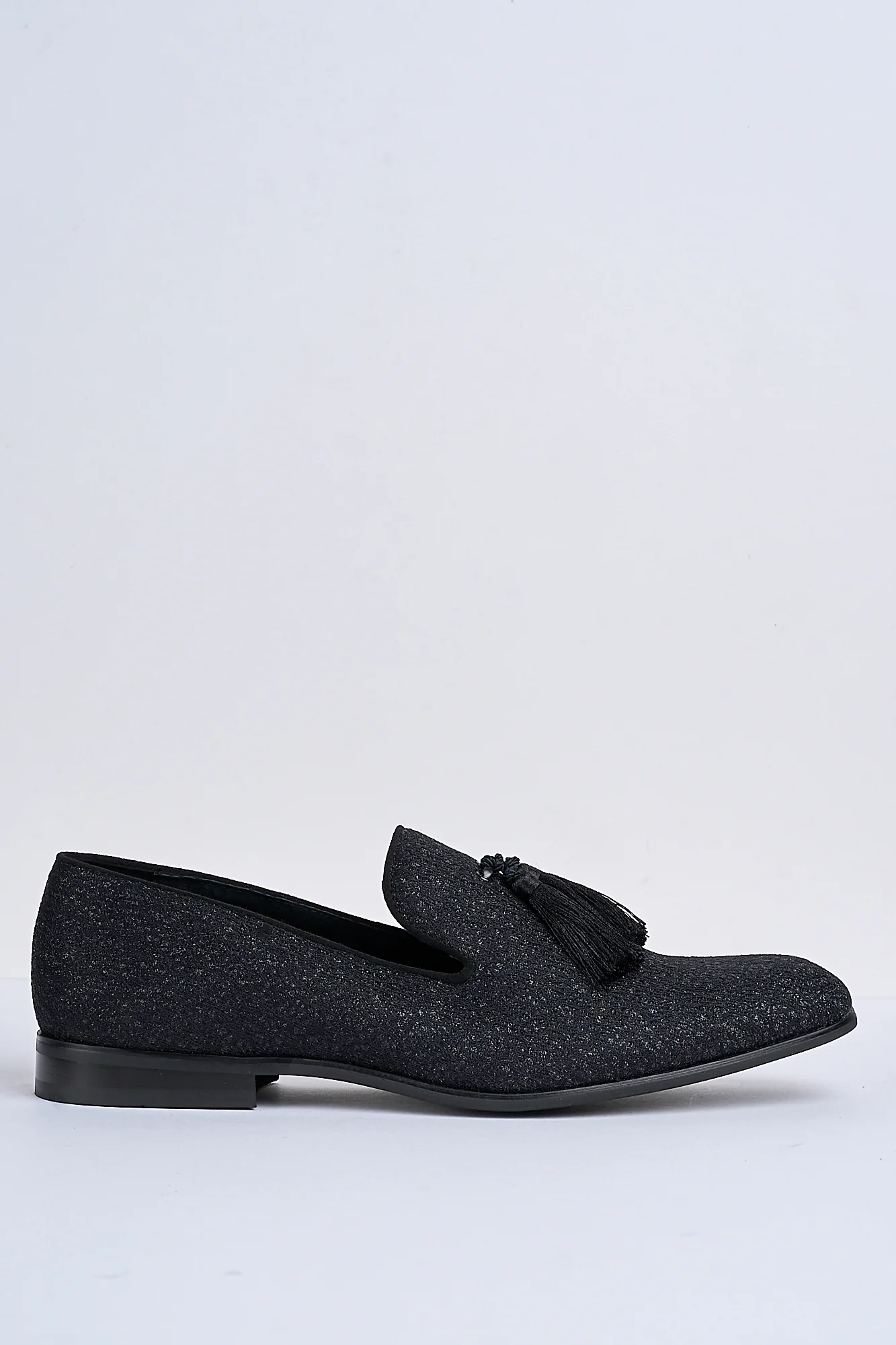 Alessandro Shimmer Tassel Loafers – Midnight Onyx - Image 3