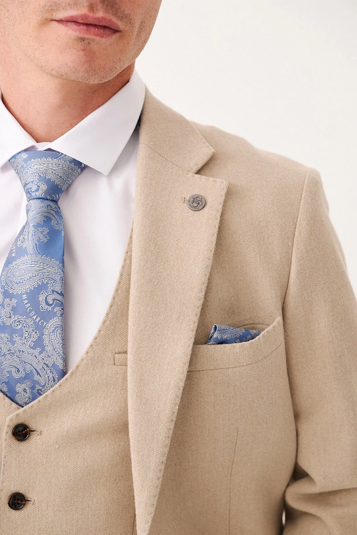 Archie - Stone Tweed Three Piece Suit - Image 2