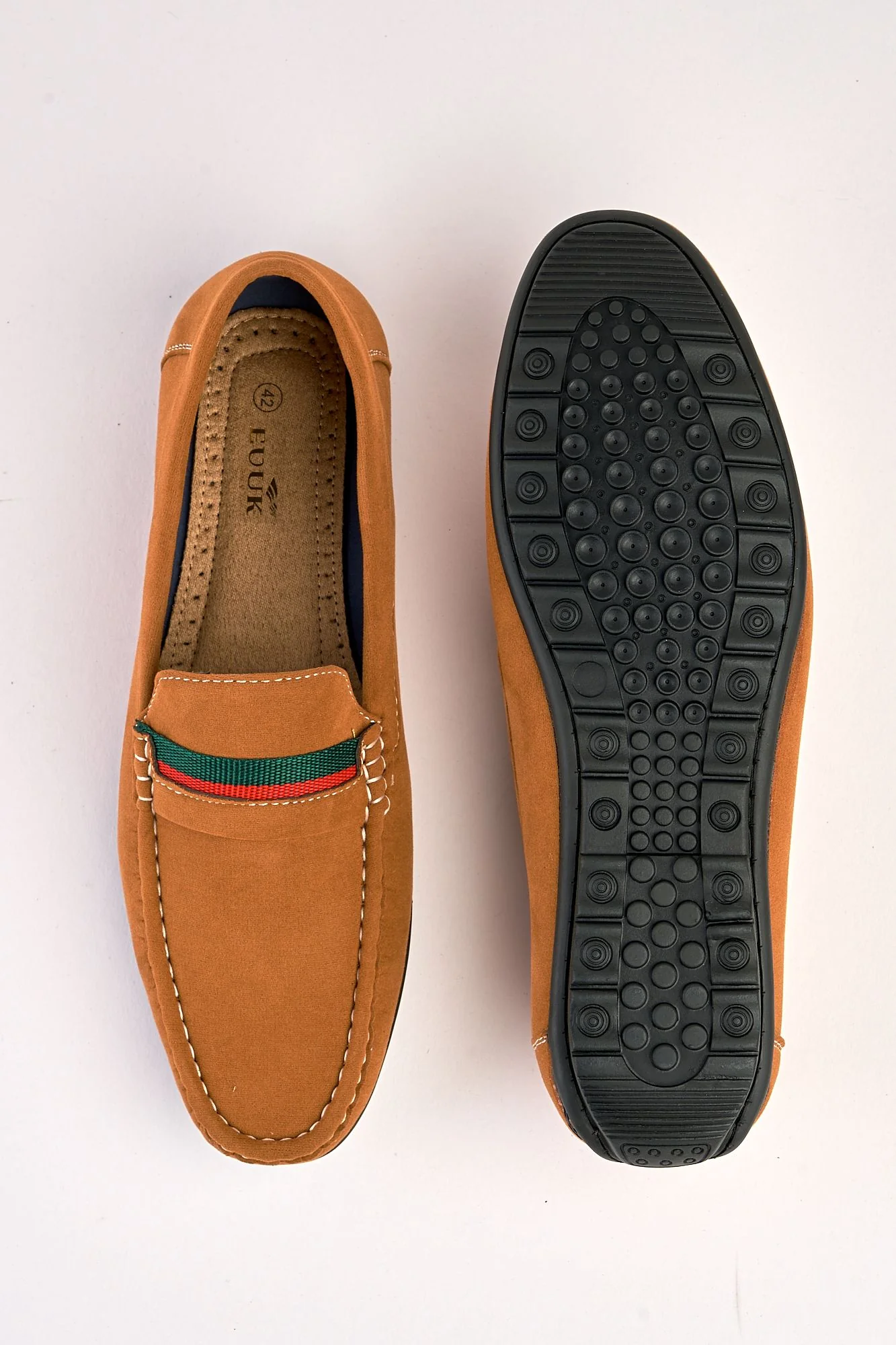 Azzurro Tan Suede Loafers - Image 3