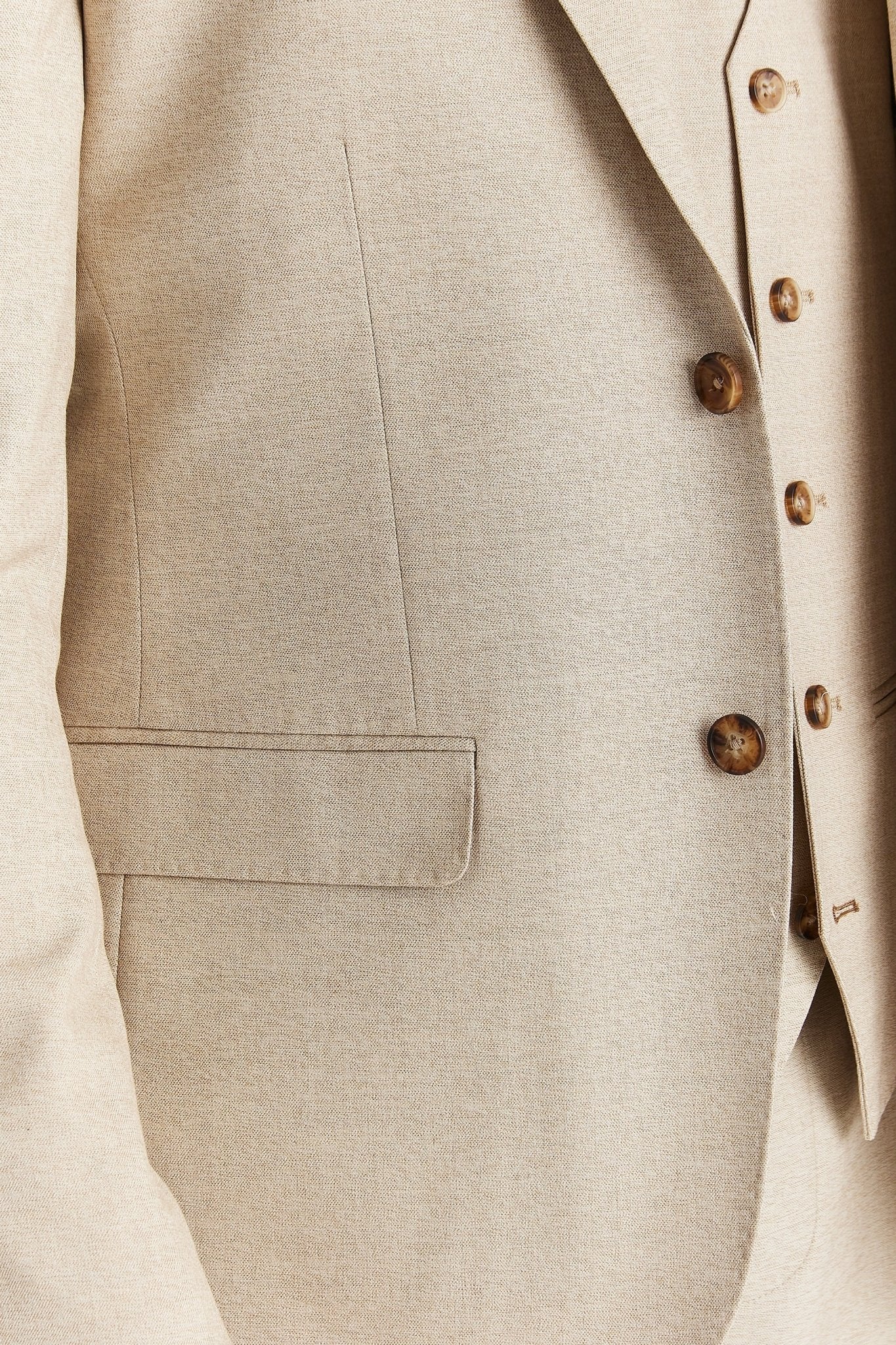 Belmont Beige Men's Three Piece Suit - Image 8