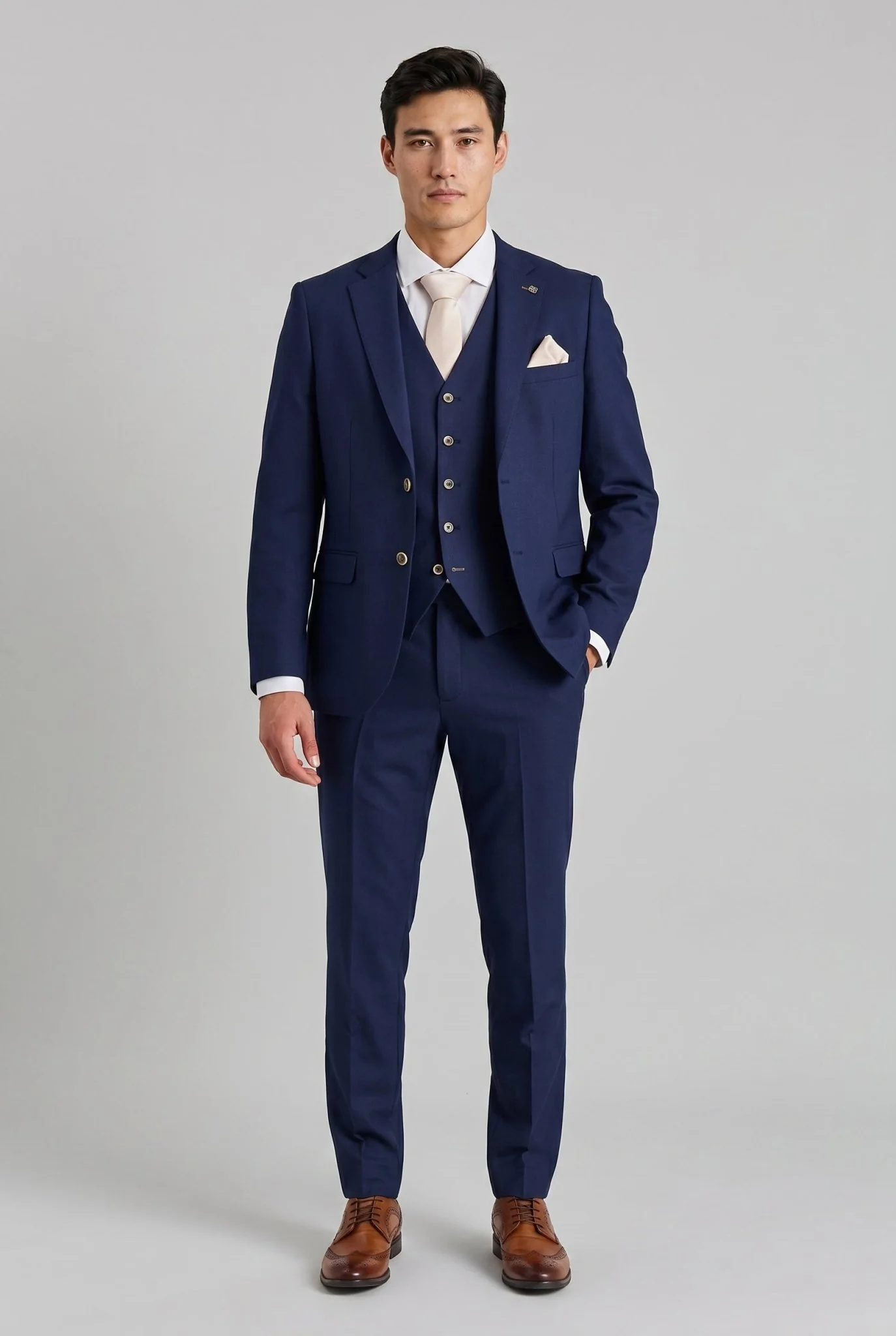 Belmont Navy Men's Three Piece Suit - Image 3