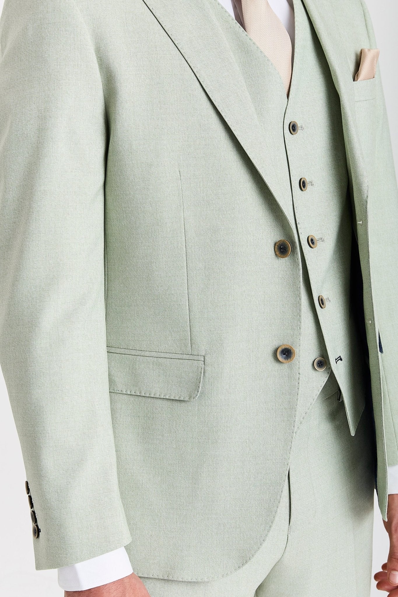 Belmont Sage Men's Three Piece Suit - Image 8