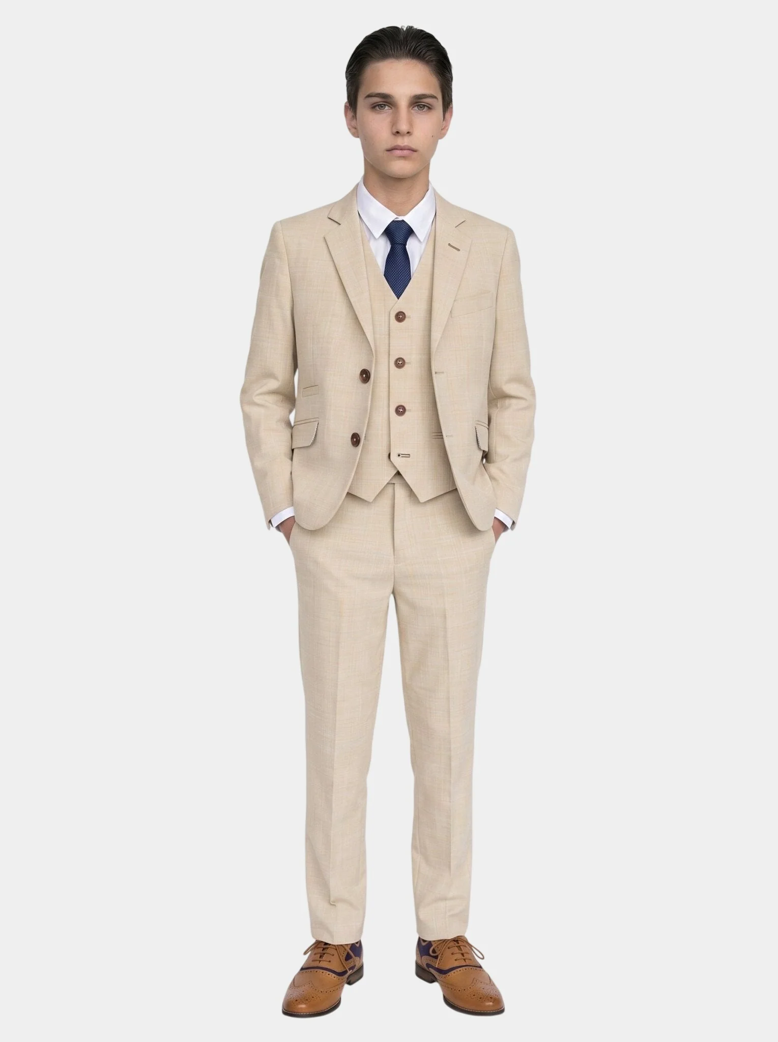 Boys Camden Beige Suit