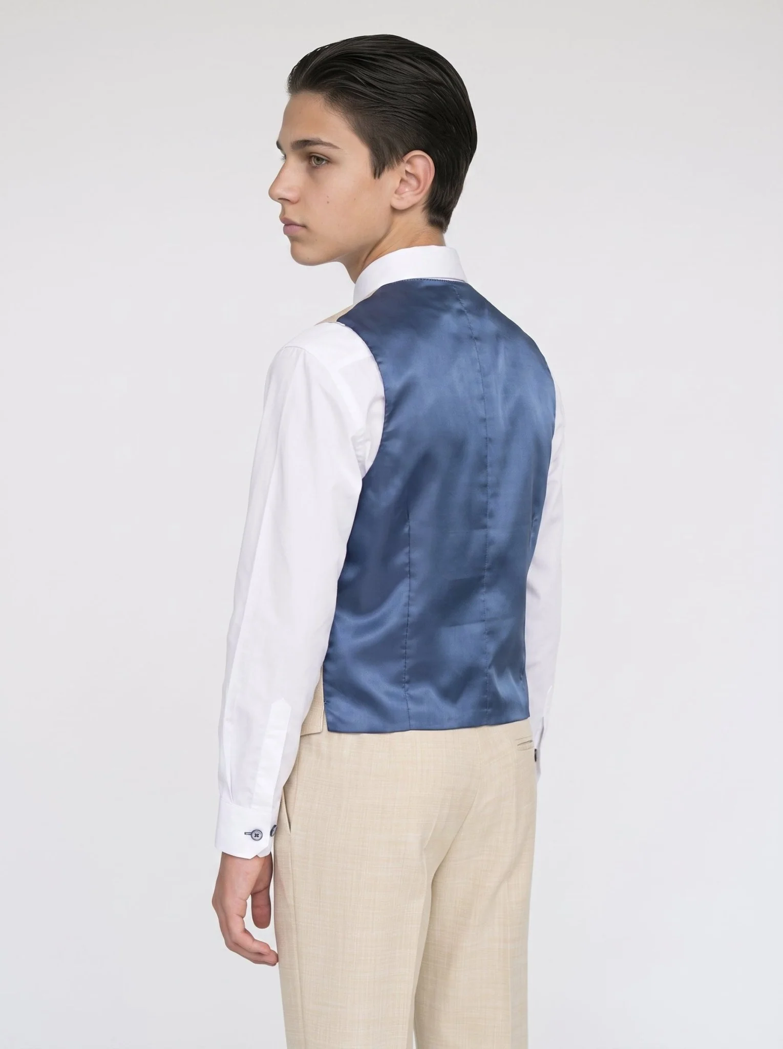 Boys Camden Beige Suit - Image 3