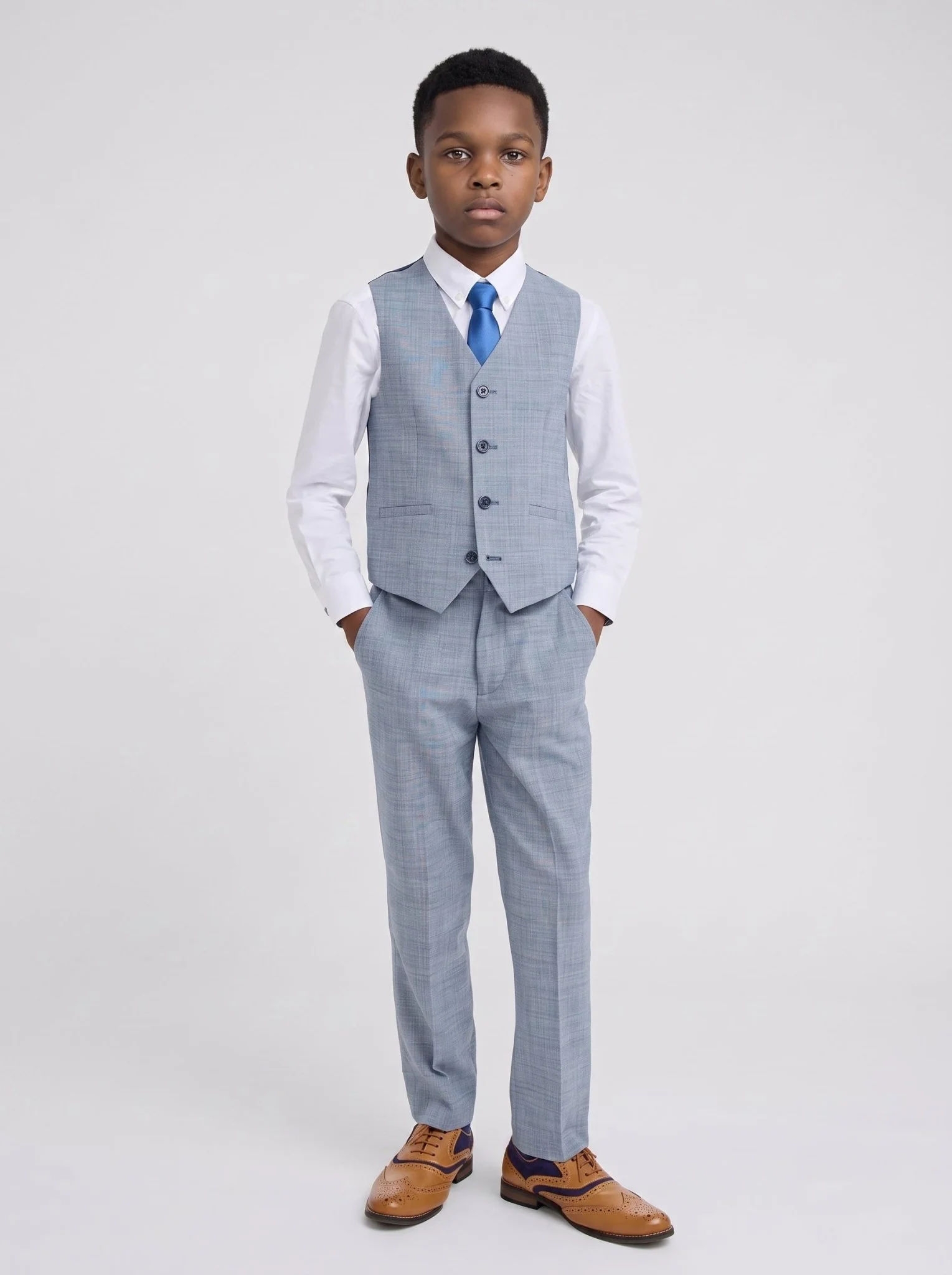 Boys Camden Blue Suit - Image 2