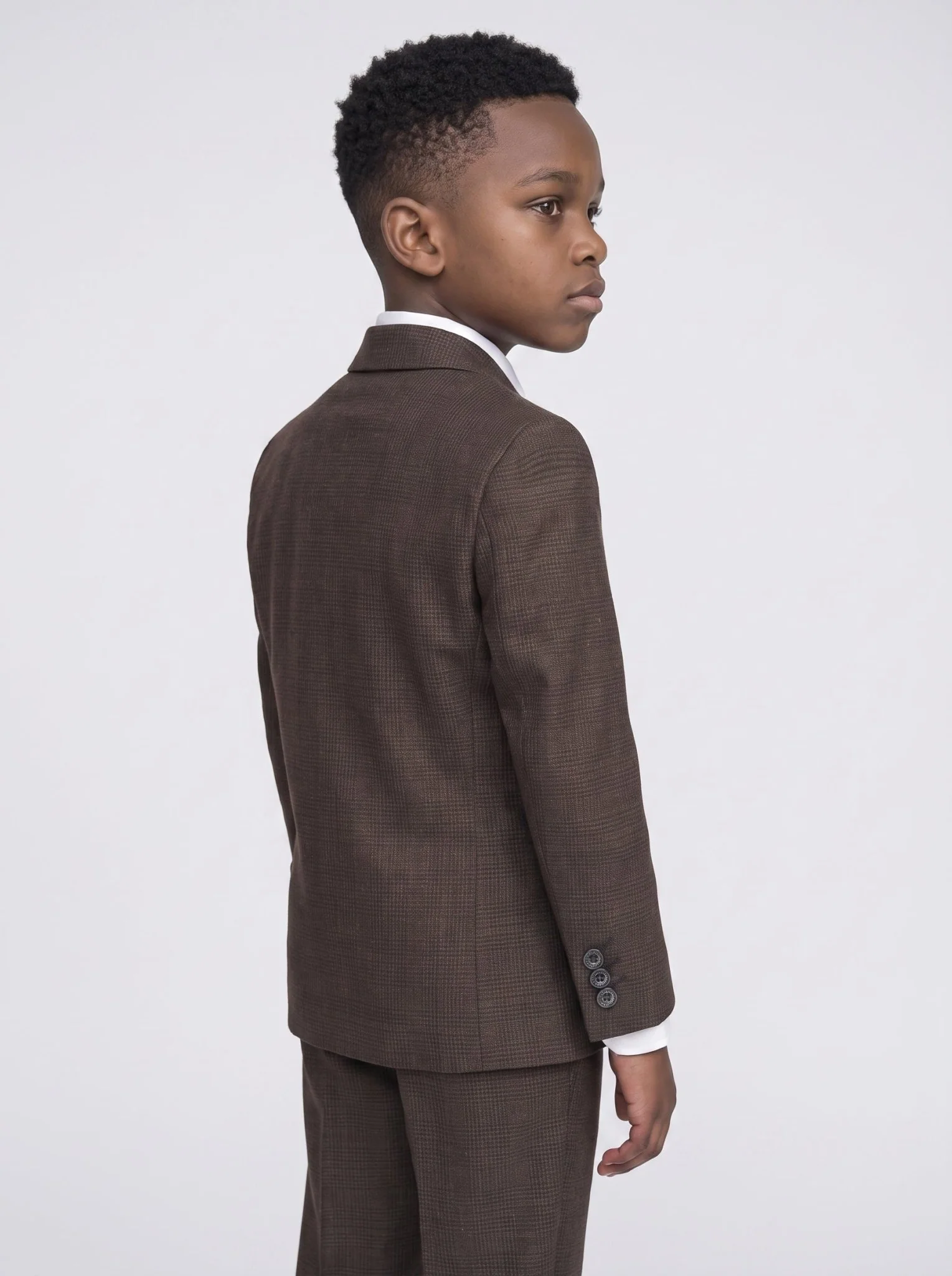 Boys Caridi Brown Three Piece Suit - Image 2