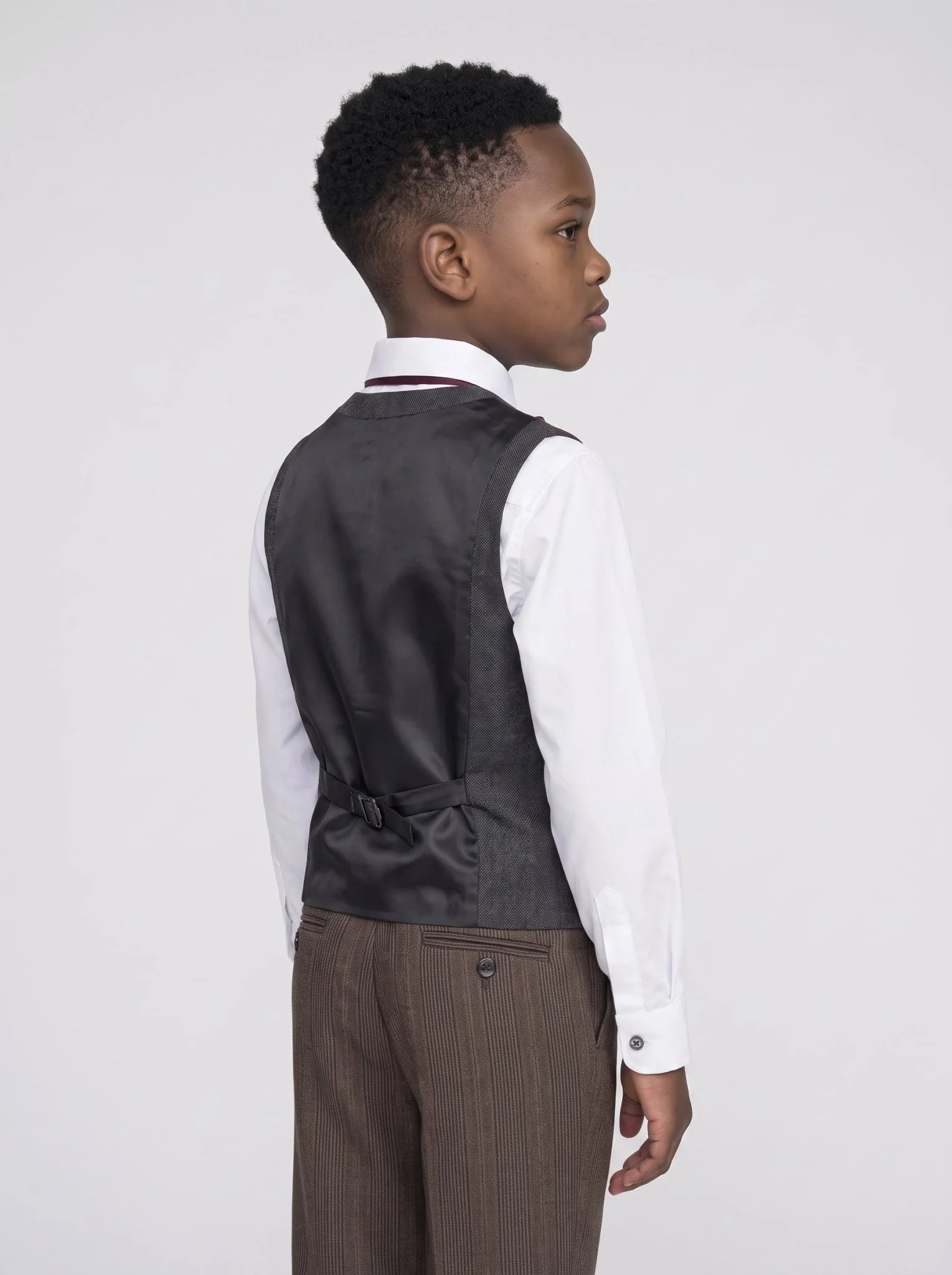 Boys Caridi Brown Three Piece Suit - Image 4