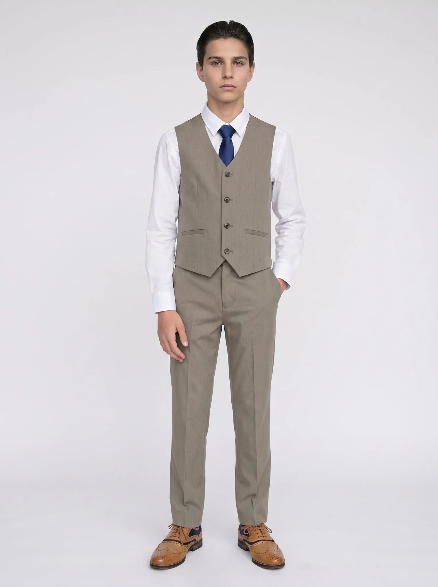 Boys Donatella Sage Suit - Image 2