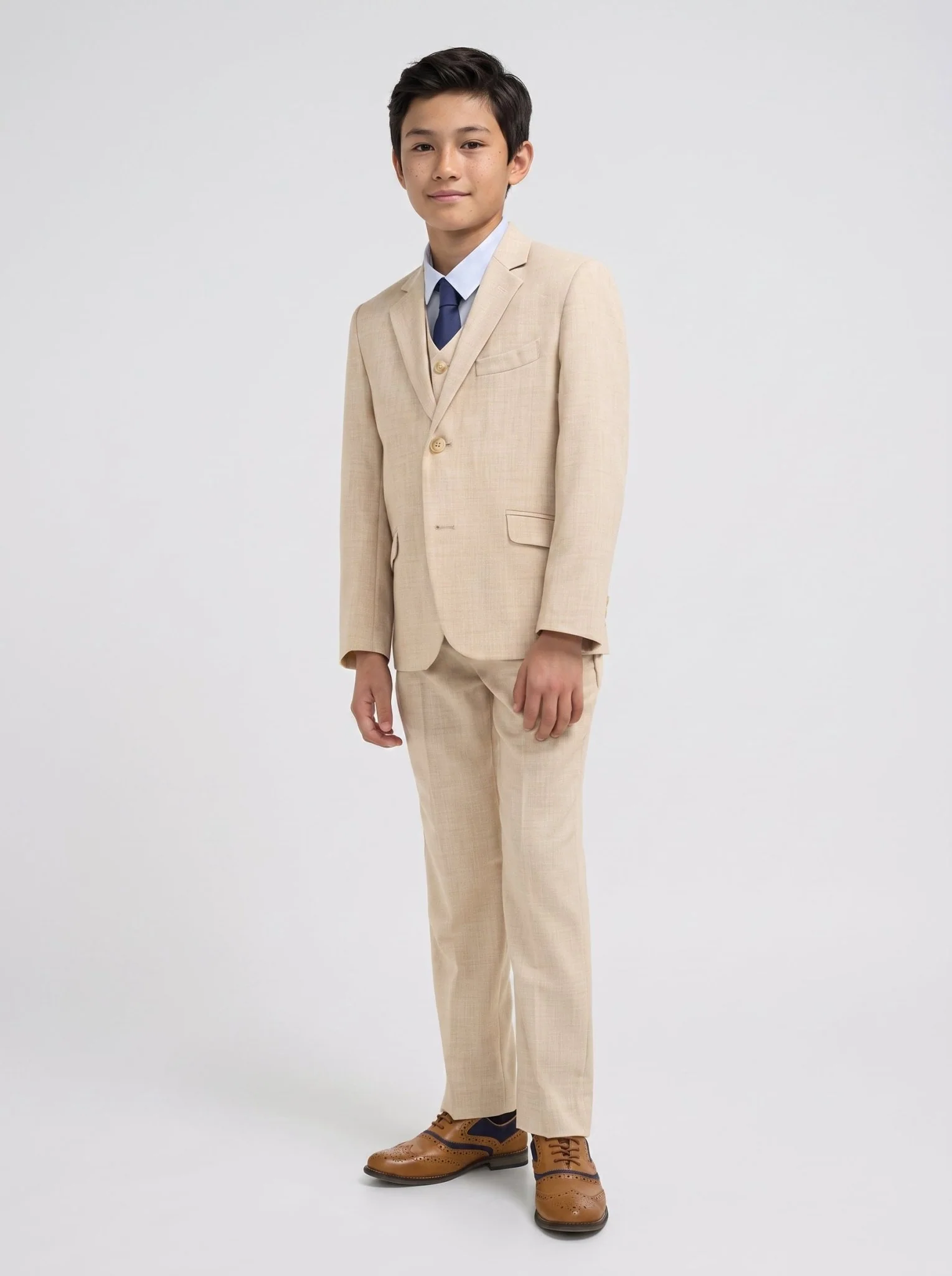 Boys Malibu Beige Suit - Image 2
