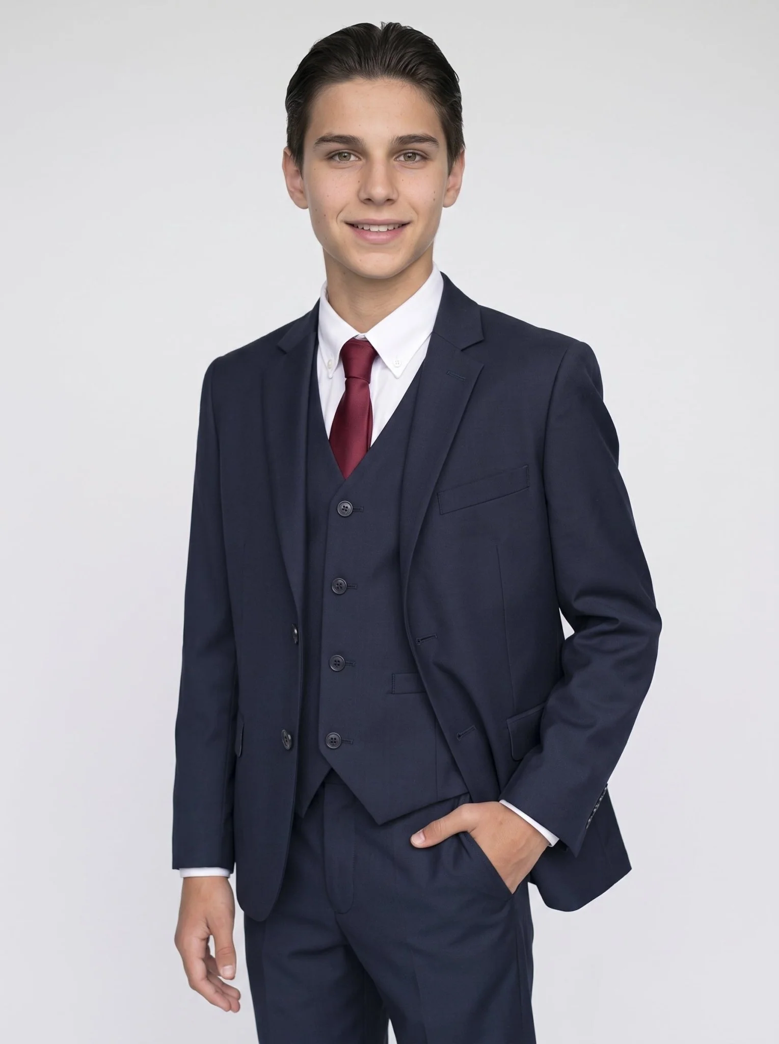 Boys Malibu Navy Suit - Image 2