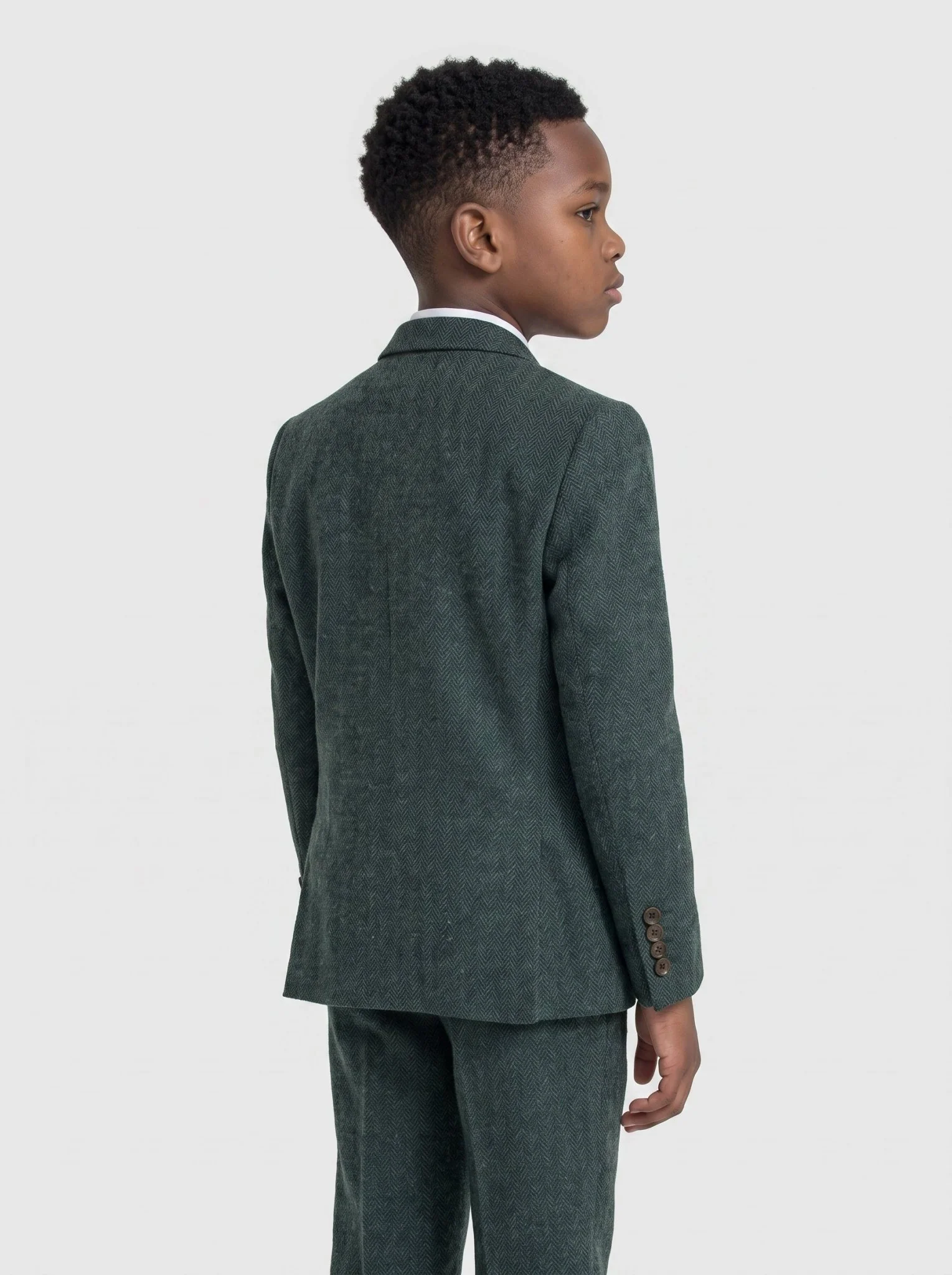 Boys Thomas Lush Olive Suit - Image 4