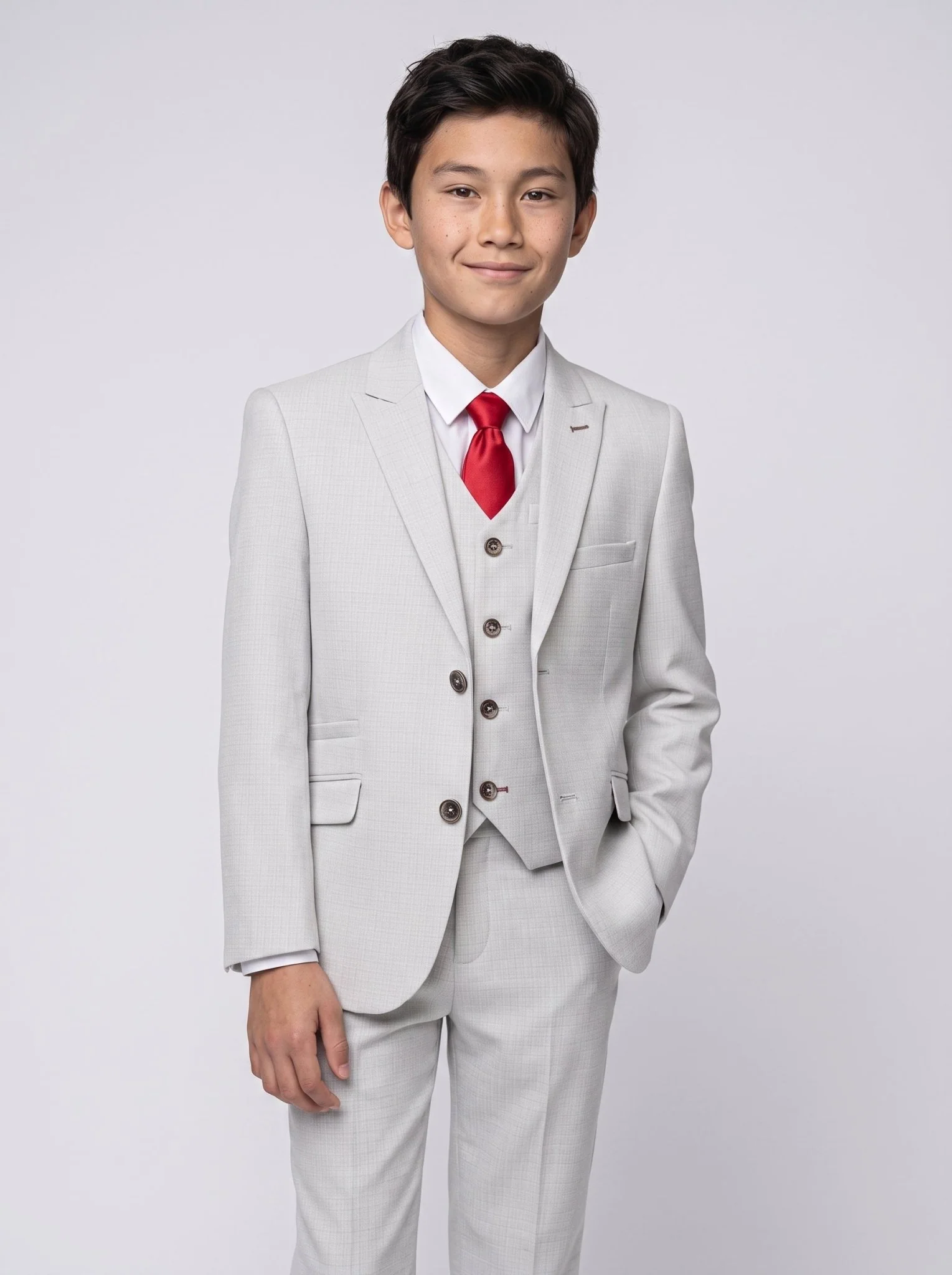 Boys Tropez Slate Suit - Image 2