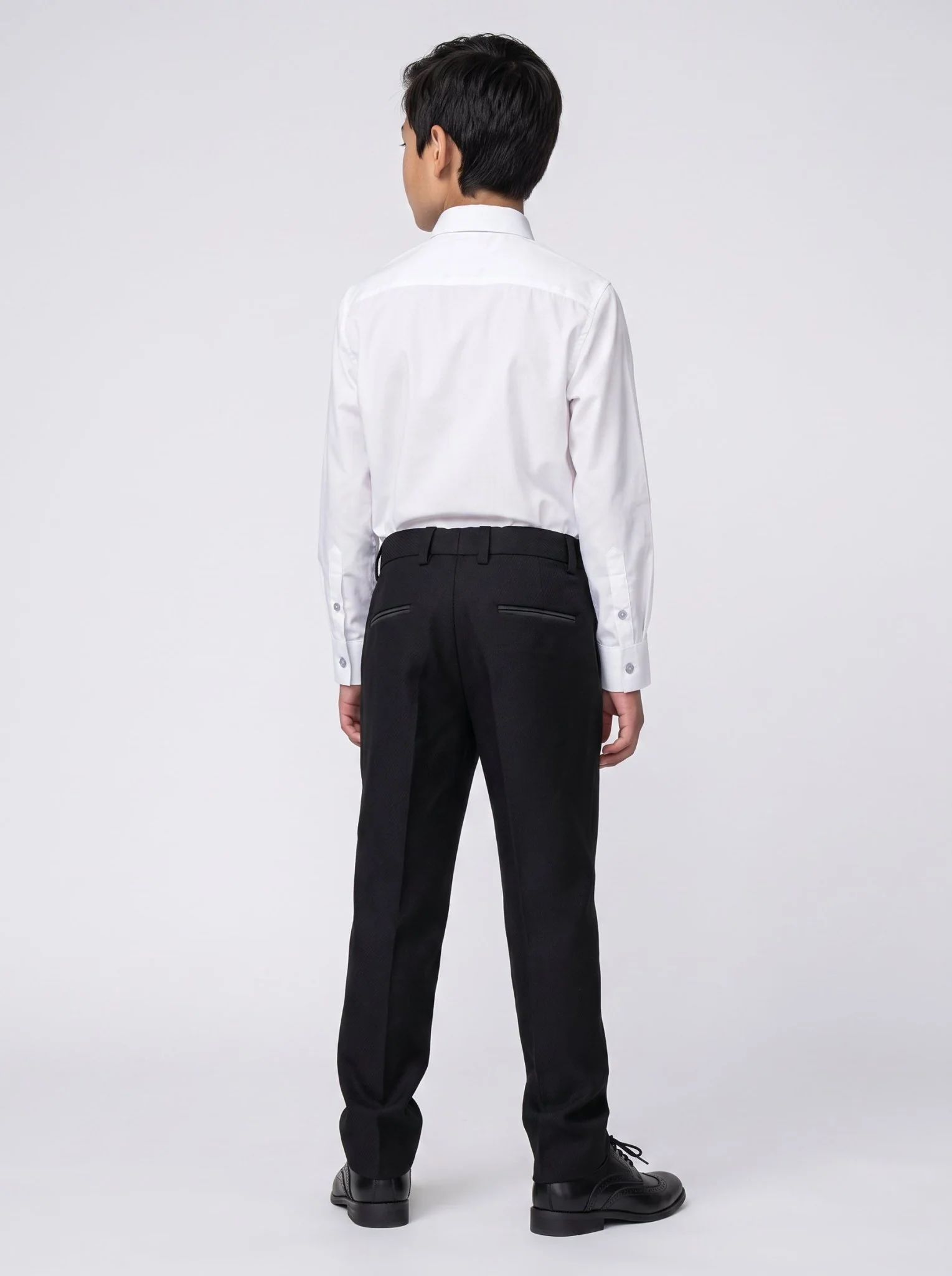 DALTON - Black Tux Lapel Diamond Three Piece Suit - Image 7