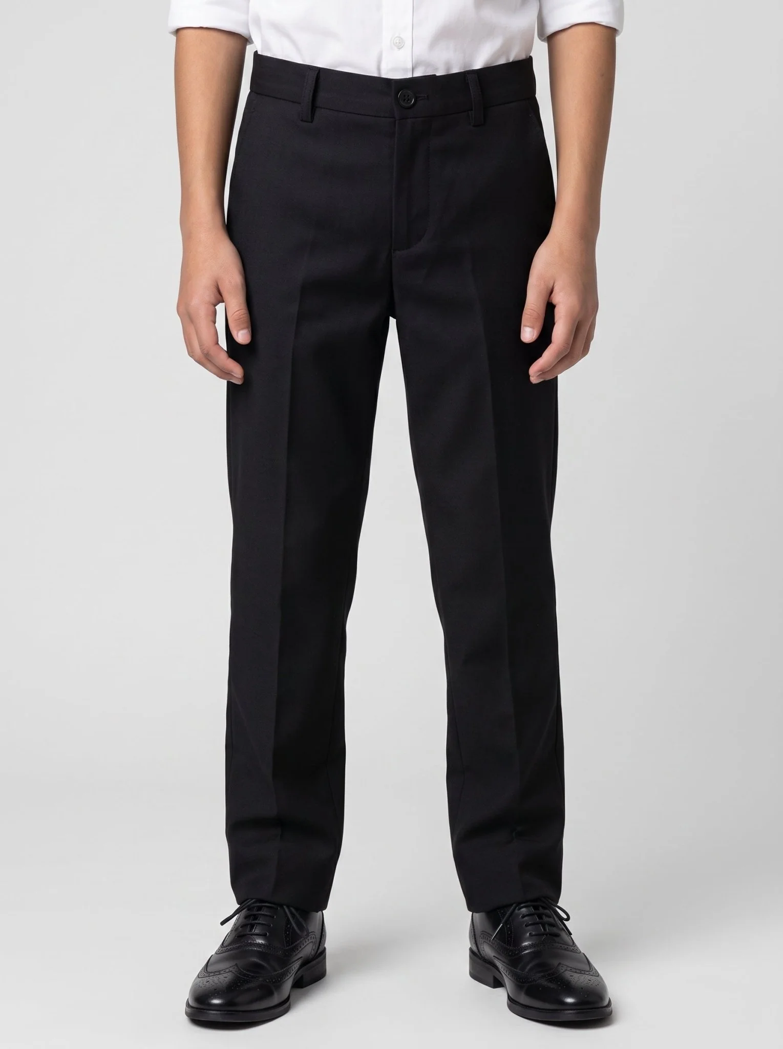 DALTON - Black Tux Lapel Diamond Three Piece Suit - Image 8