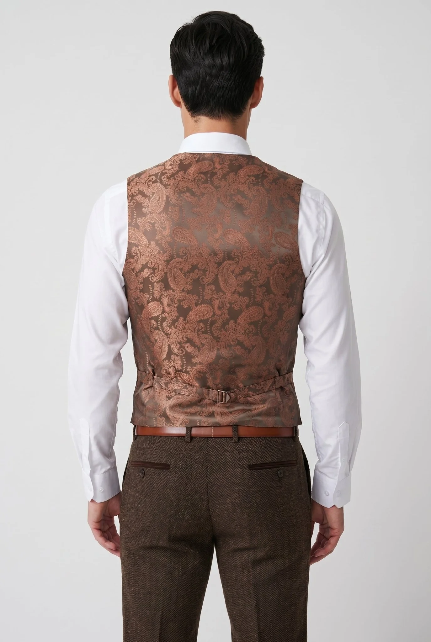 Dean - Brown Tweed Three Piece Suit - Image 9