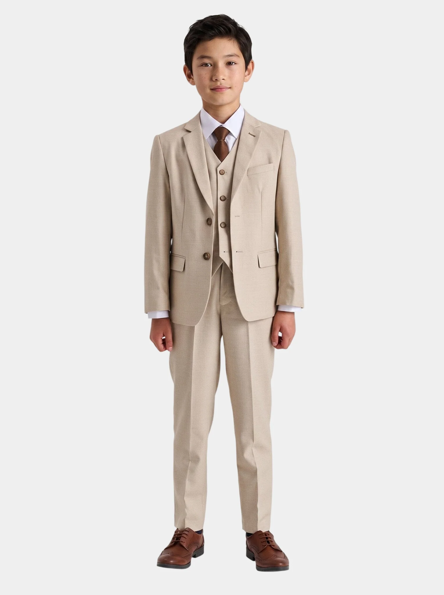Device - Boy's Belmont Beige Three Piece Suit