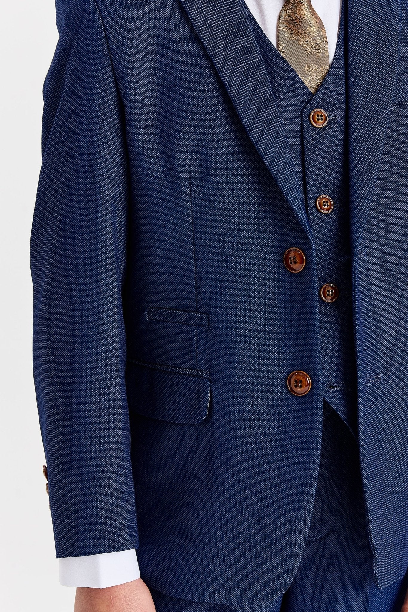 Device - Boy's Mayfair Blue Three Piece Suit - Image 5