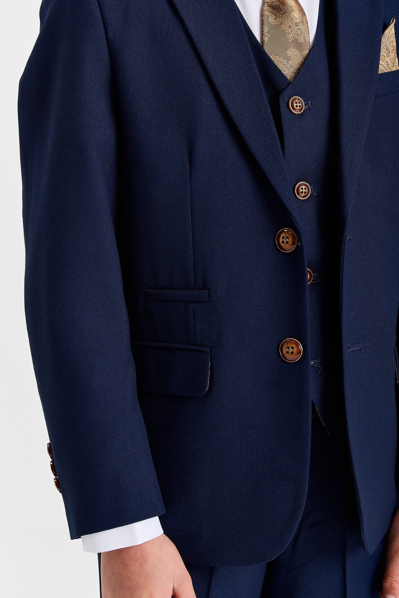 Device - Boy's Mayfair Navy Three Piece Suit - Image 4