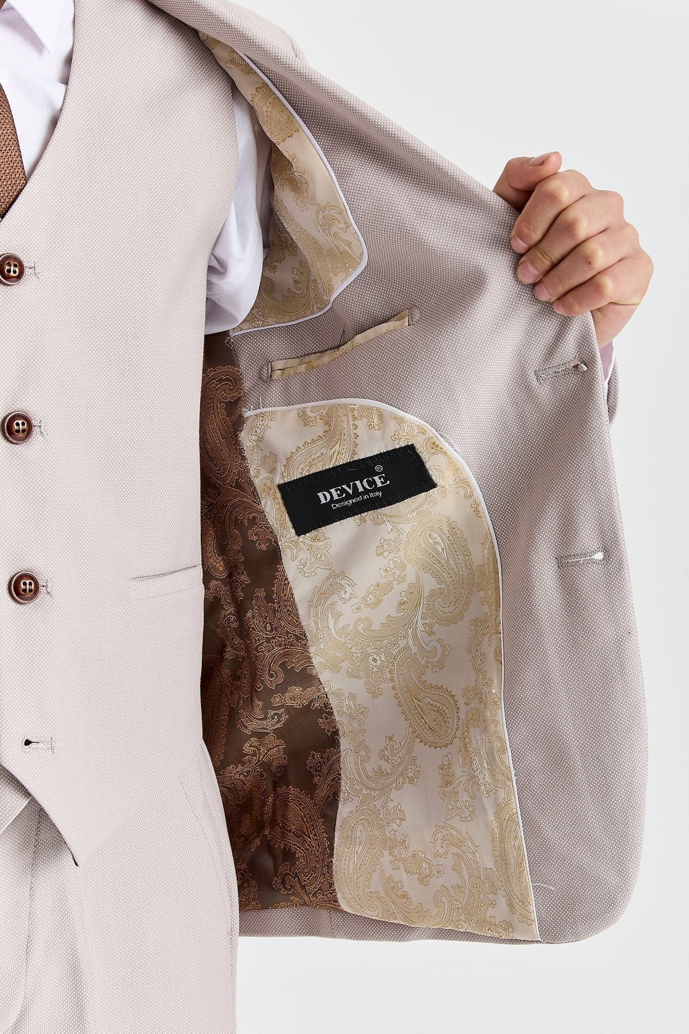 Device - Boy's Mayfair Stone Three Piece Suit - Image 5