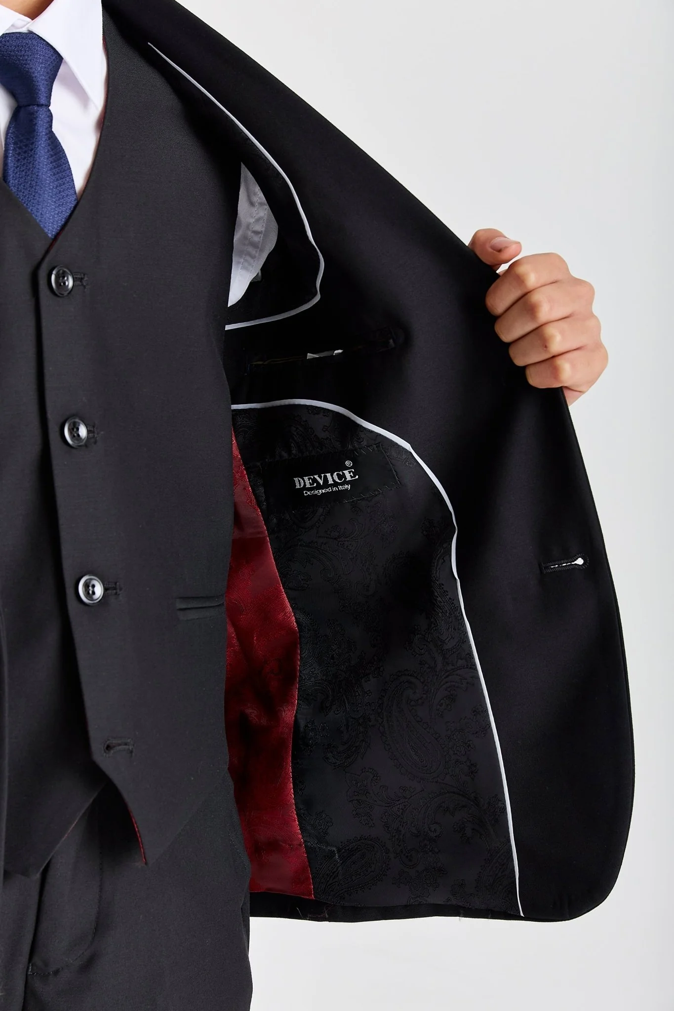 Device - Boy's Parker Black Three piece Suit - Image 4