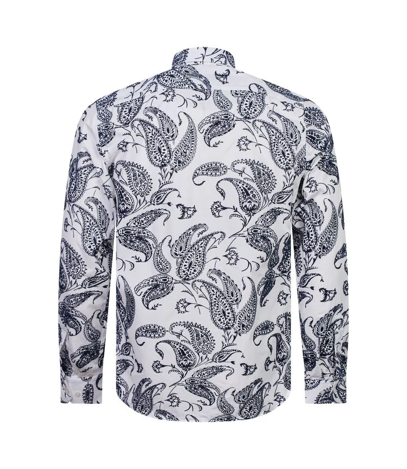 Elvis Flock Shirt Navy & White - Image 2