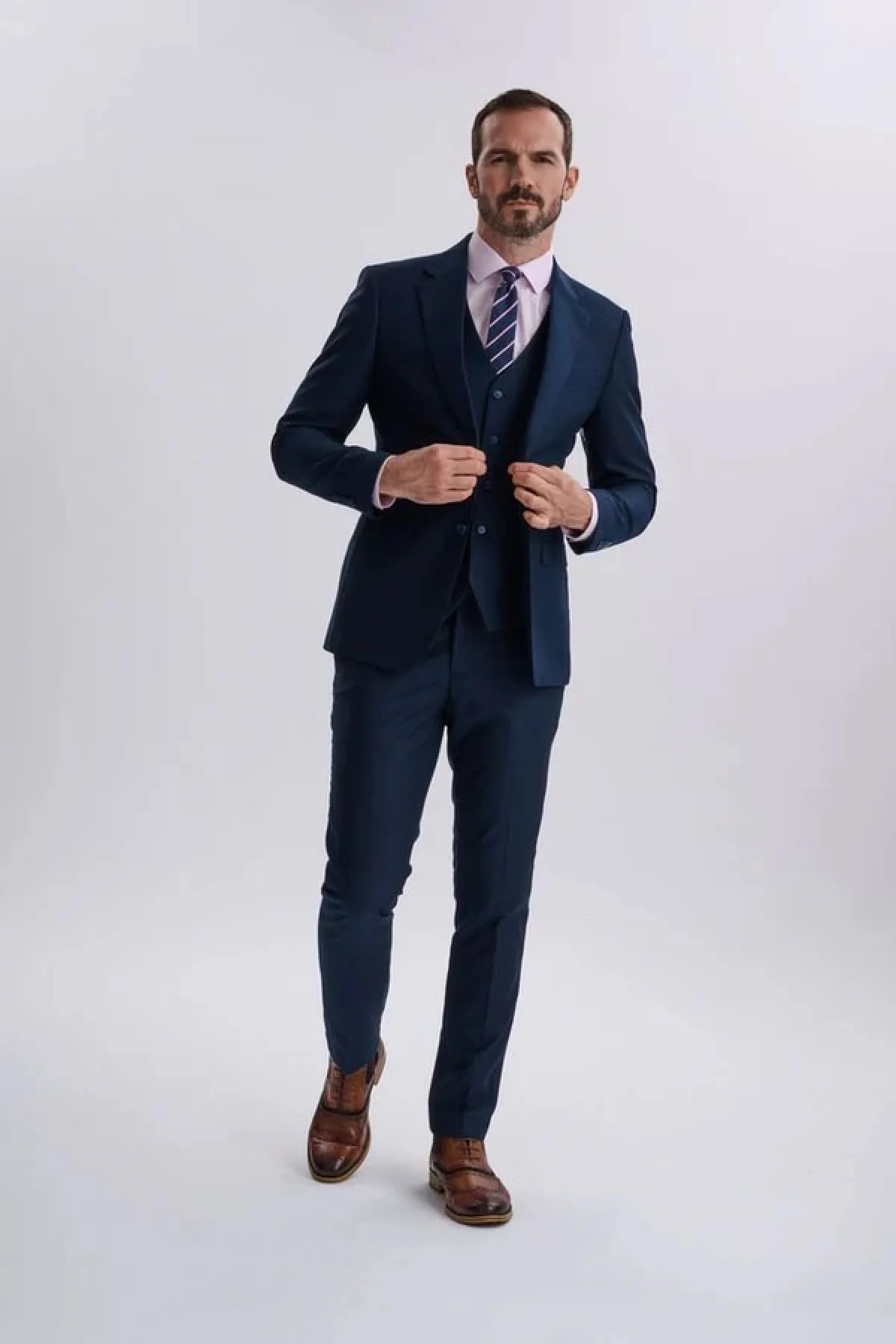 Fabio Navy Three Piece Suit