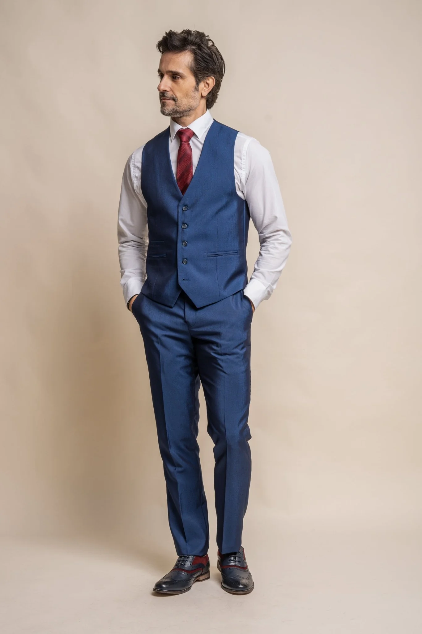 Ford Blue Three Piece Suit Short - Image 2
