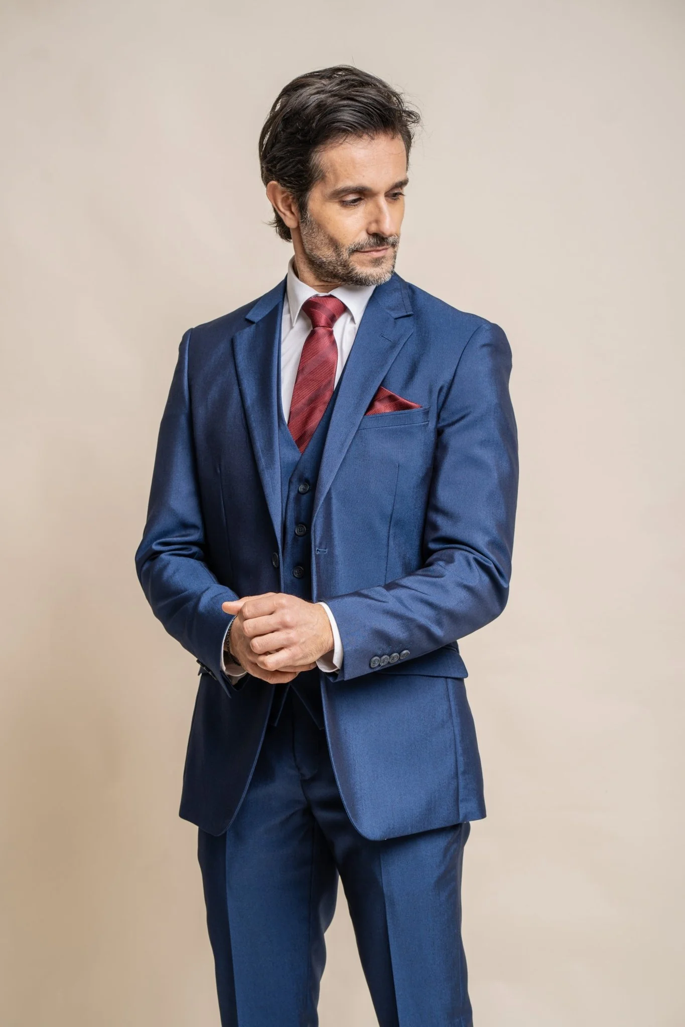 Ford Blue Three Piece Suit Short - Image 5