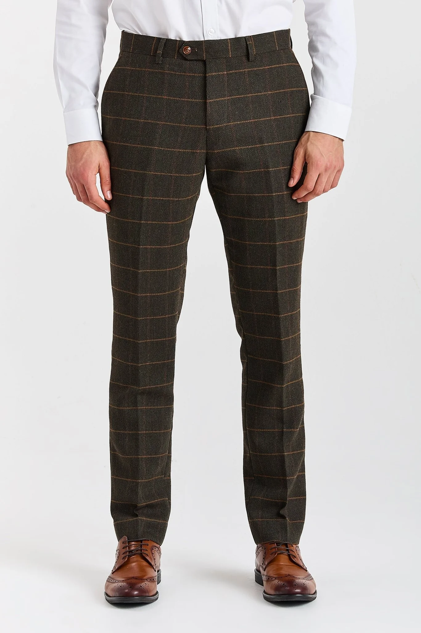 Harris Green Herringbone Tweed Check Three Piece Suit - Image 7