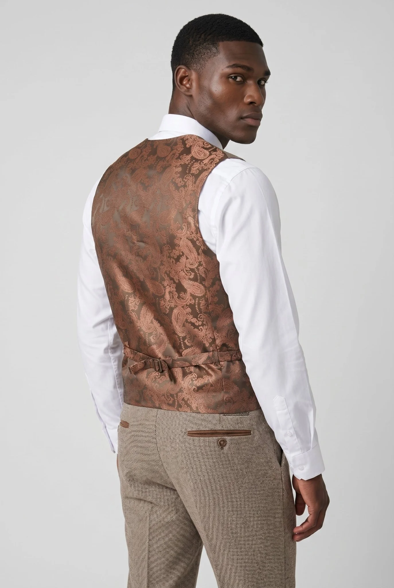 Hayden - Tan Crossweave Three Piece Suit - Image 10