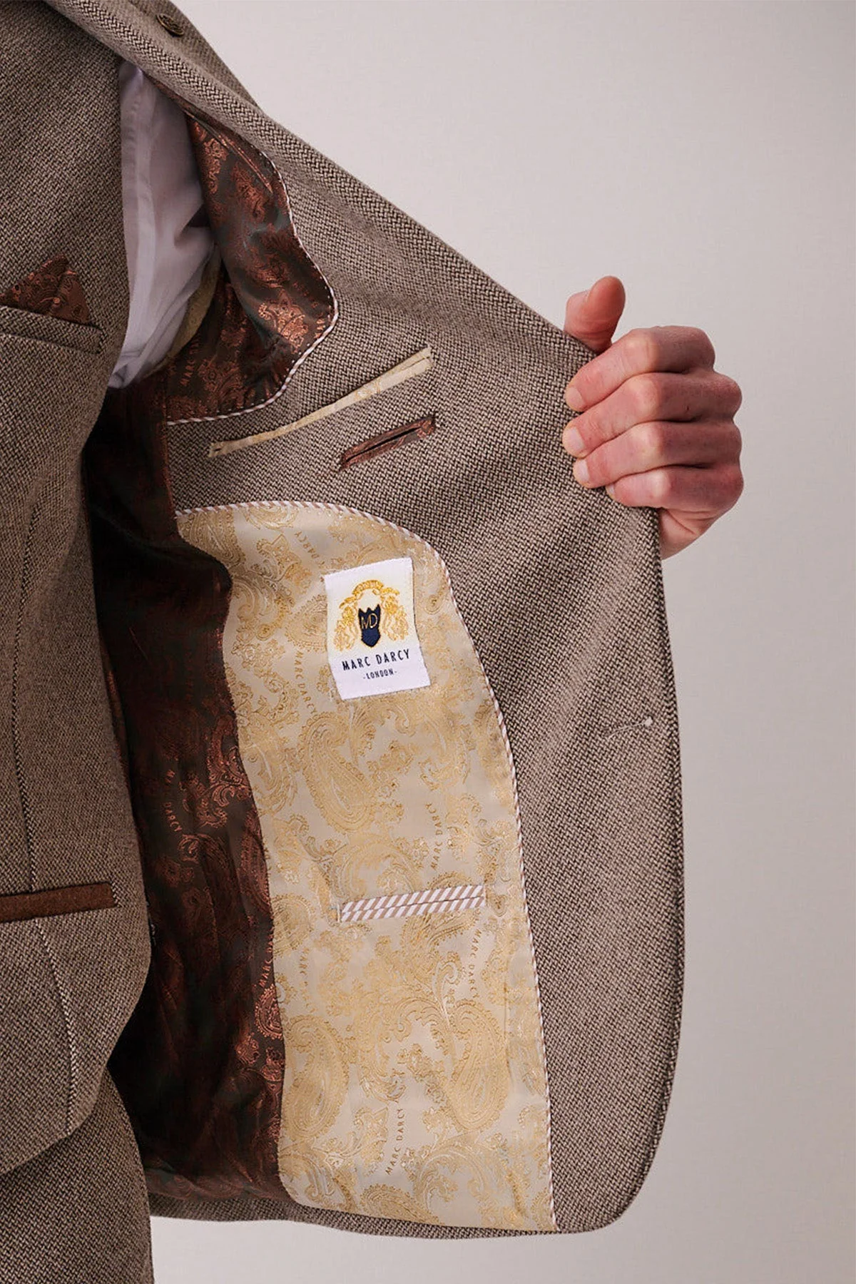 Hayden - Tan Crossweave Three Piece Suit - Image 5