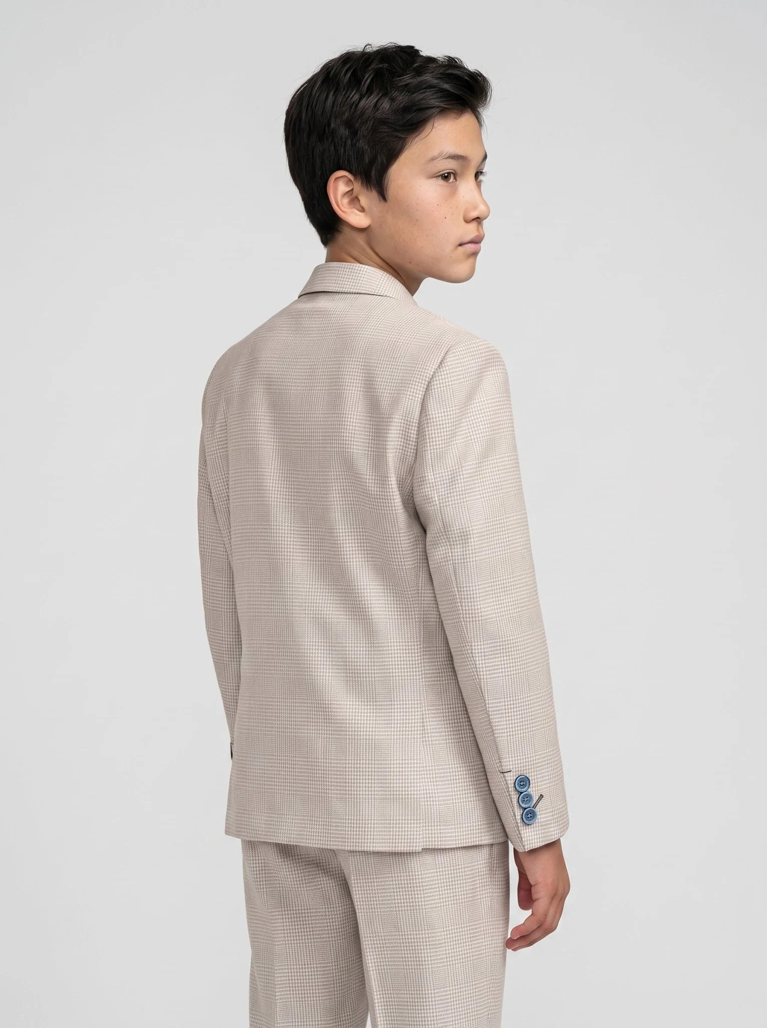 Boys Caridi Beige Three Piece Suit - Image 2