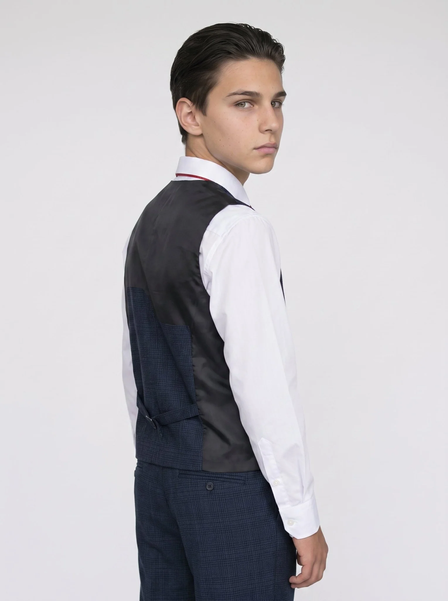 Boys Caridi Navy Three Piece Suit - Image 2