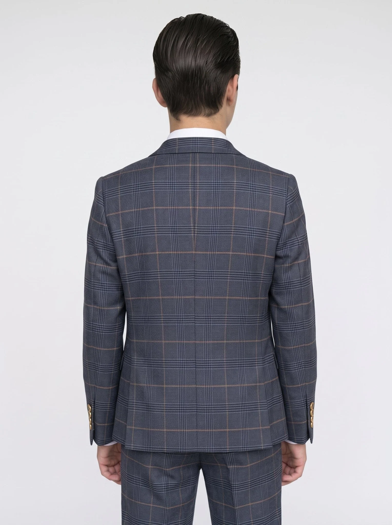 JENSON - Marine Navy Check Suit - Image 3