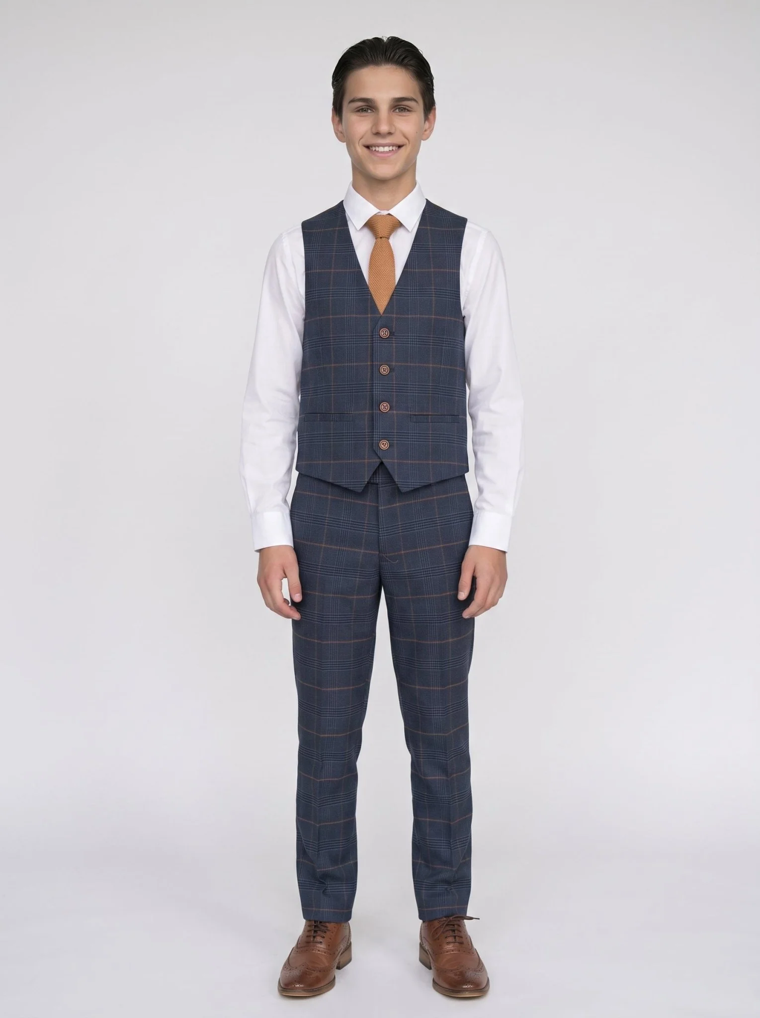 JENSON - Marine Navy Check Suit - Image 6