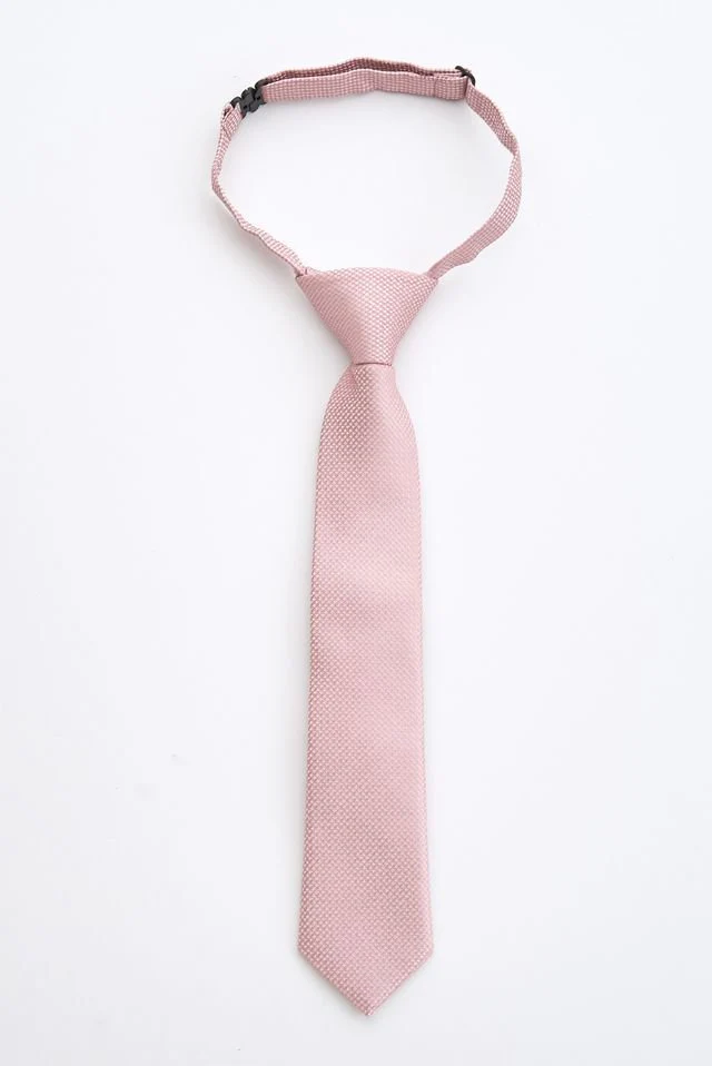 Junior Pink Textured Tie