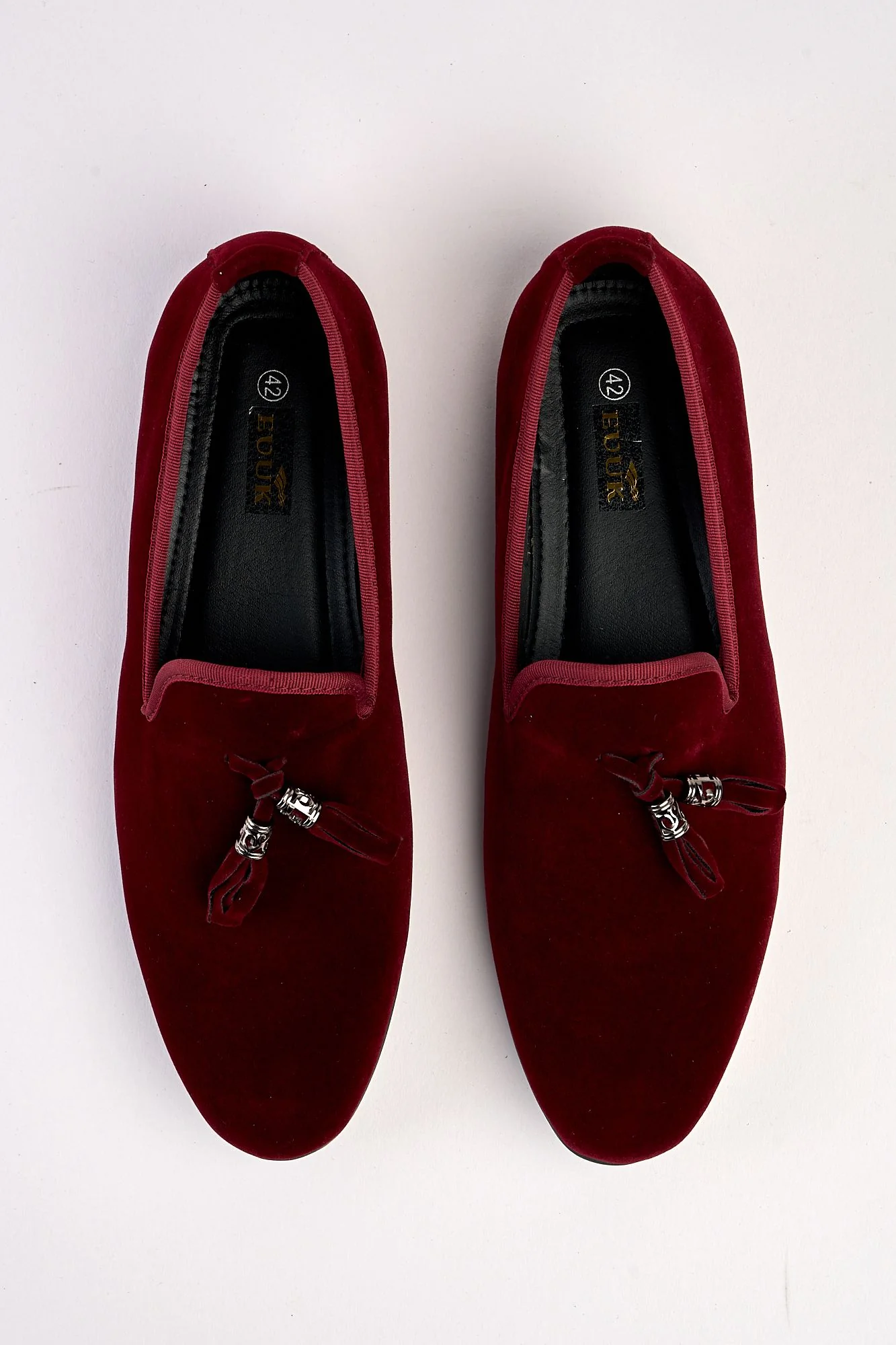 Volterra Velvet Tassel Wine Loafer - Image 4