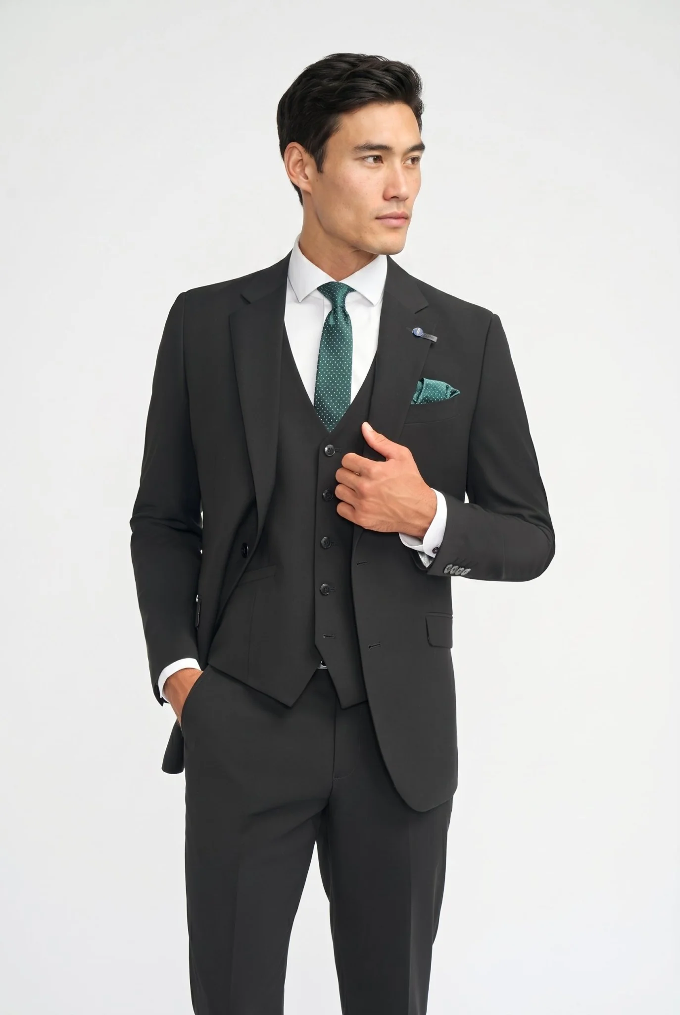 Malibu Black Three Piece Suit - Image 2