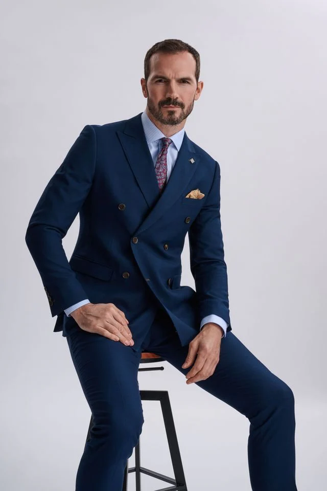 Mayfair Navy Double-Breasted Two Piece Suit - Image 2