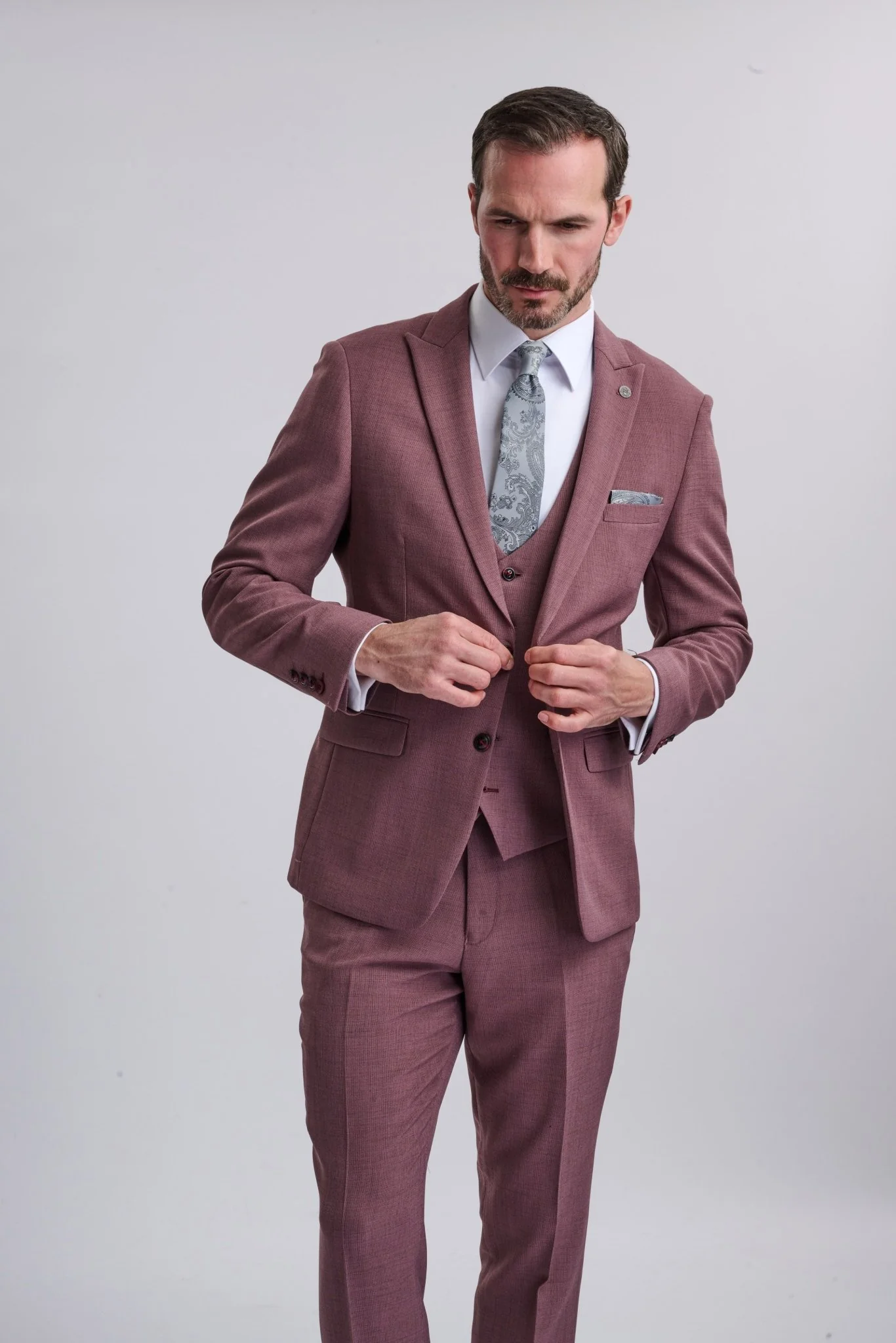 Monty - Mauve Three Piece Suit - Image 2