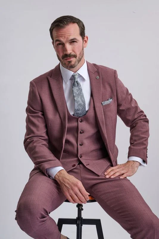 Monty - Mauve Three Piece Suit - Image 6