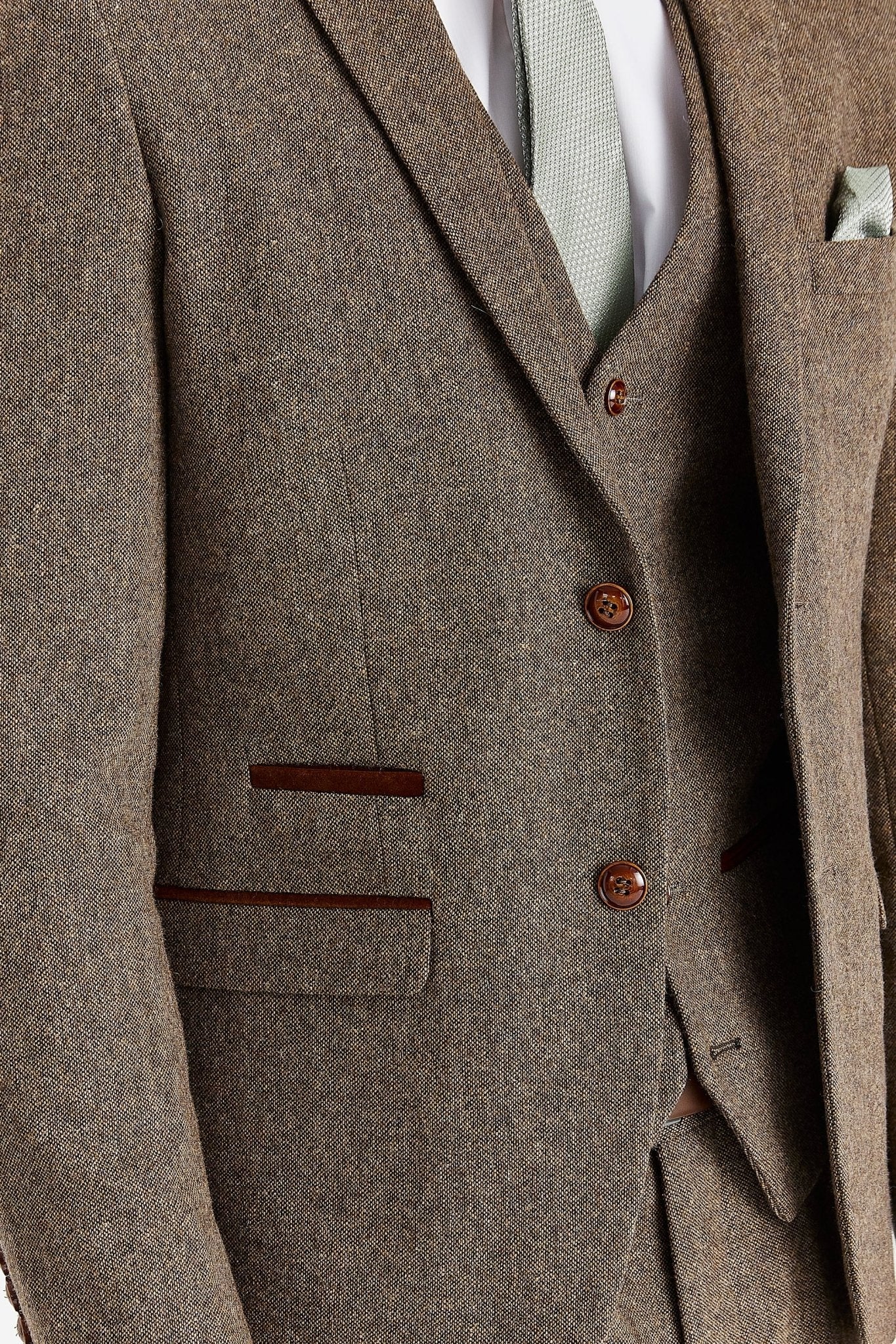 Oscar Brown Tweed Three Piece Suit - Image 2
