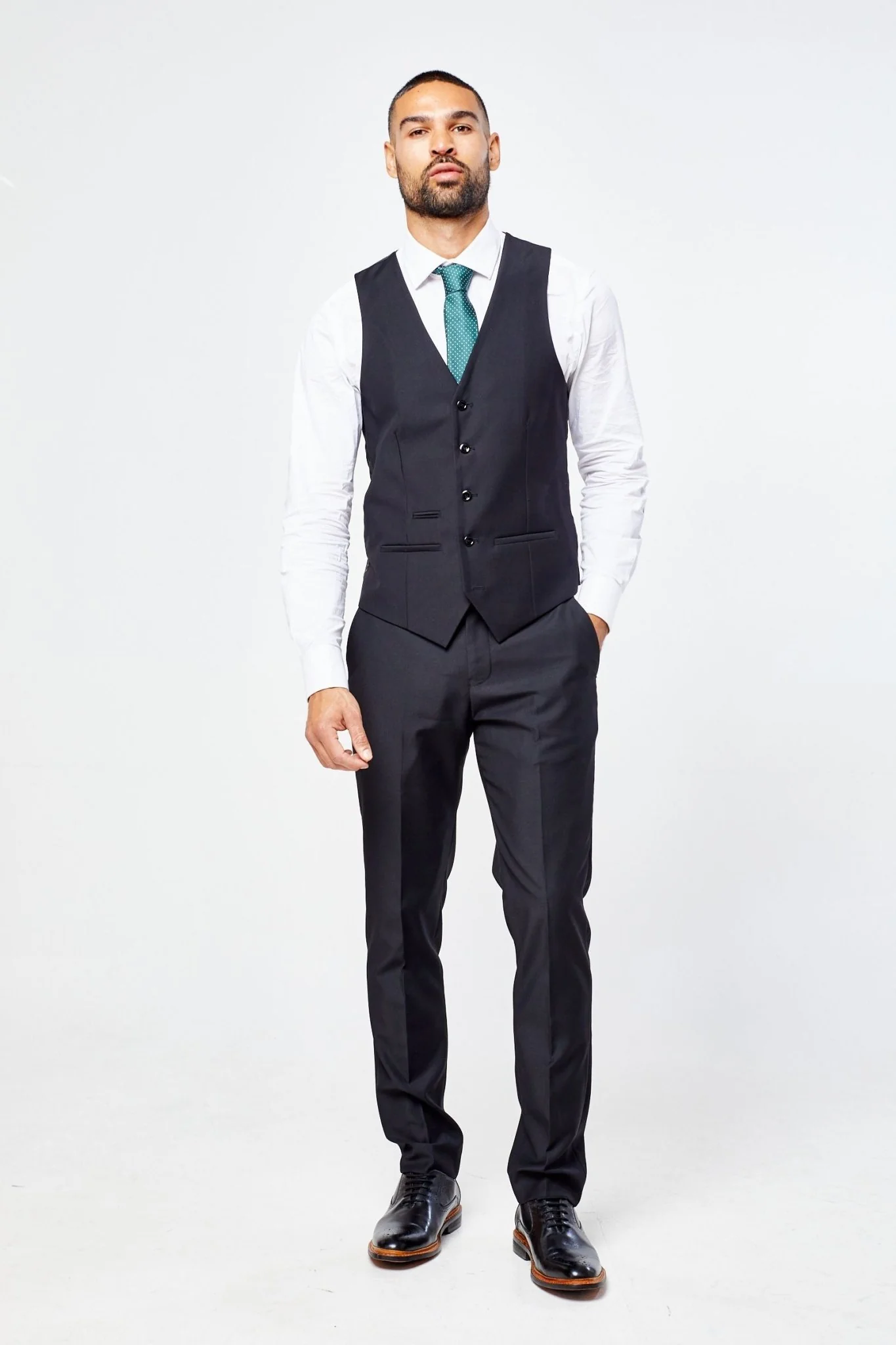 Parker Black Men's Three Piece Suit - Image 6