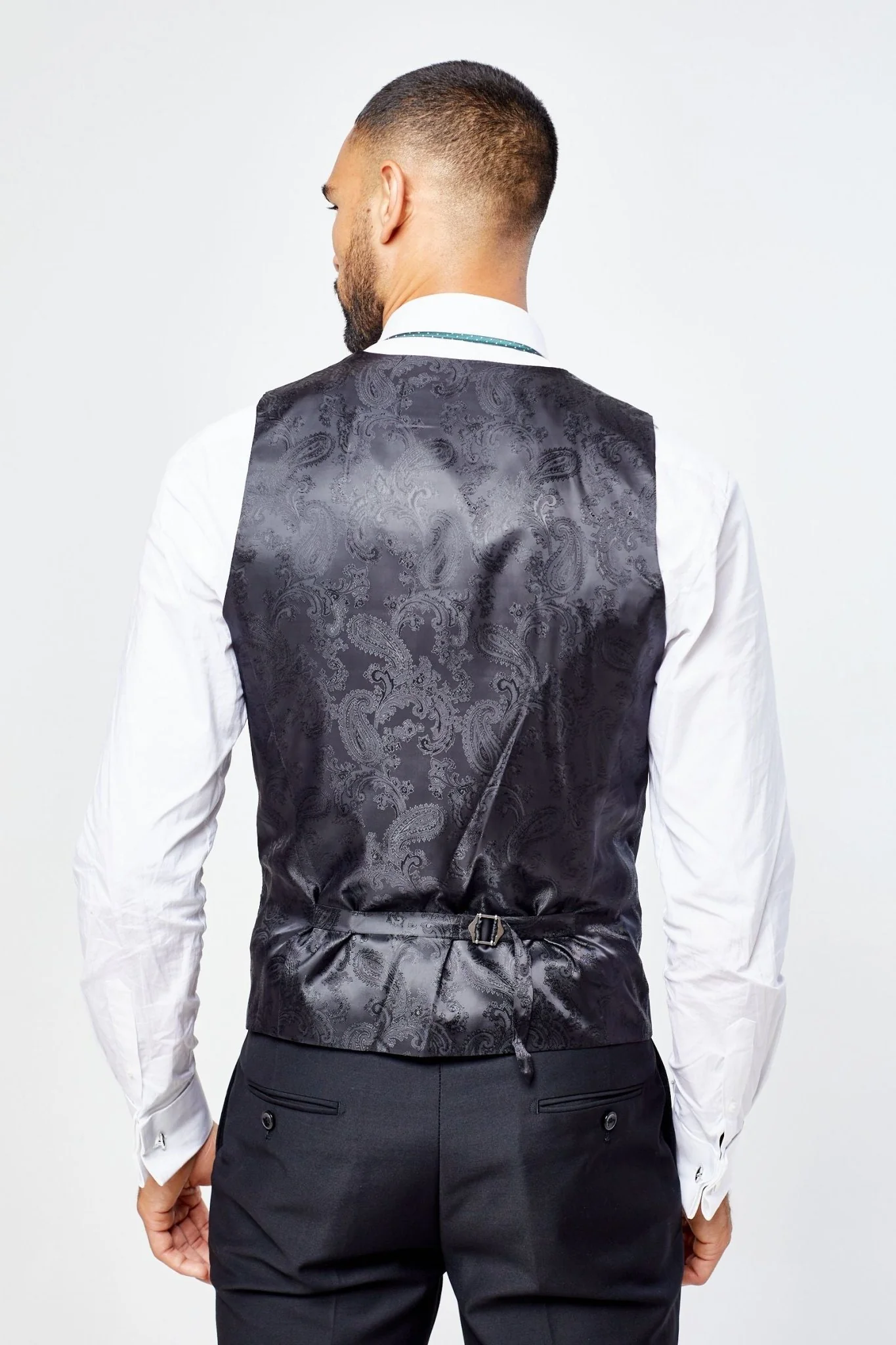Parker Black Men's Three Piece Suit - Image 9