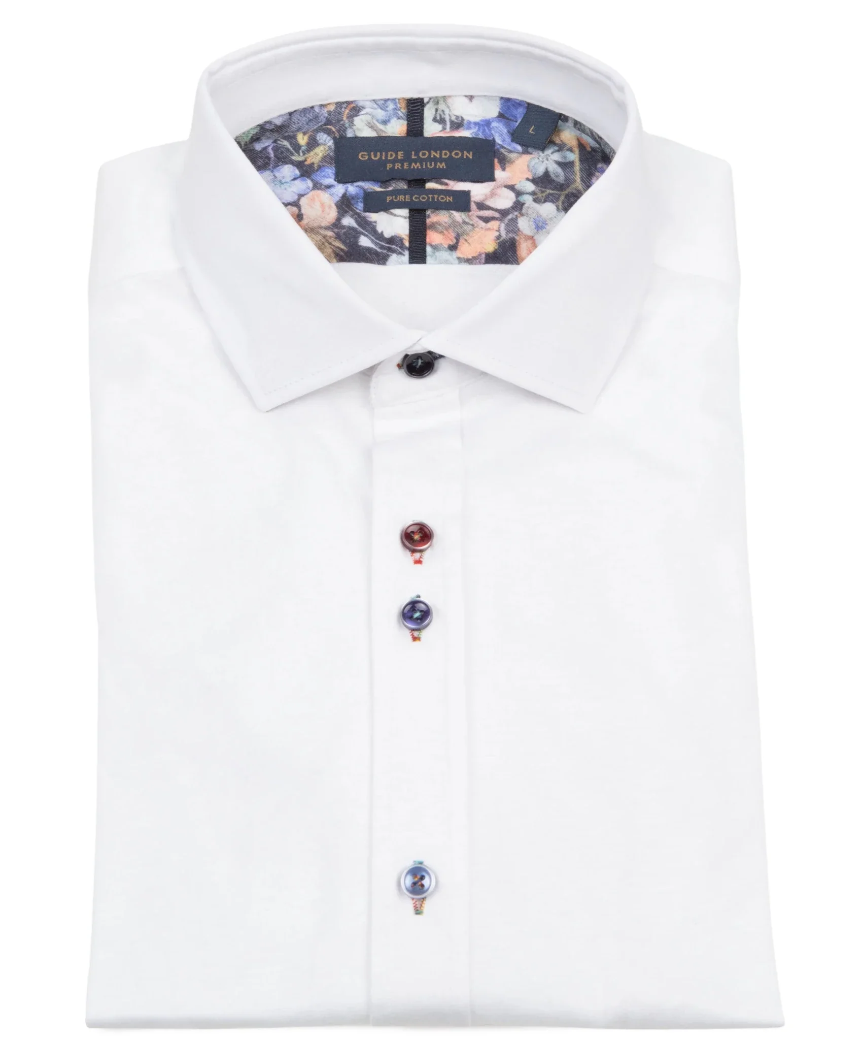 Stretchy Plain But Not Plain White Cotton Shirt