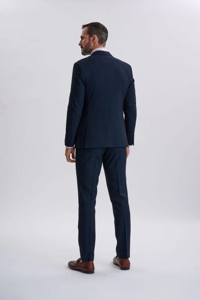Regent Navy Double-Breasted Two Piece Suit - Image 9