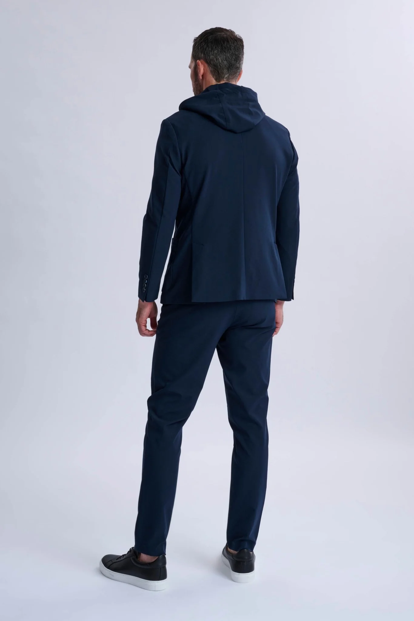Rulli Navy 360 Stretch Technical Suit with Detachable Hood - Image 2
