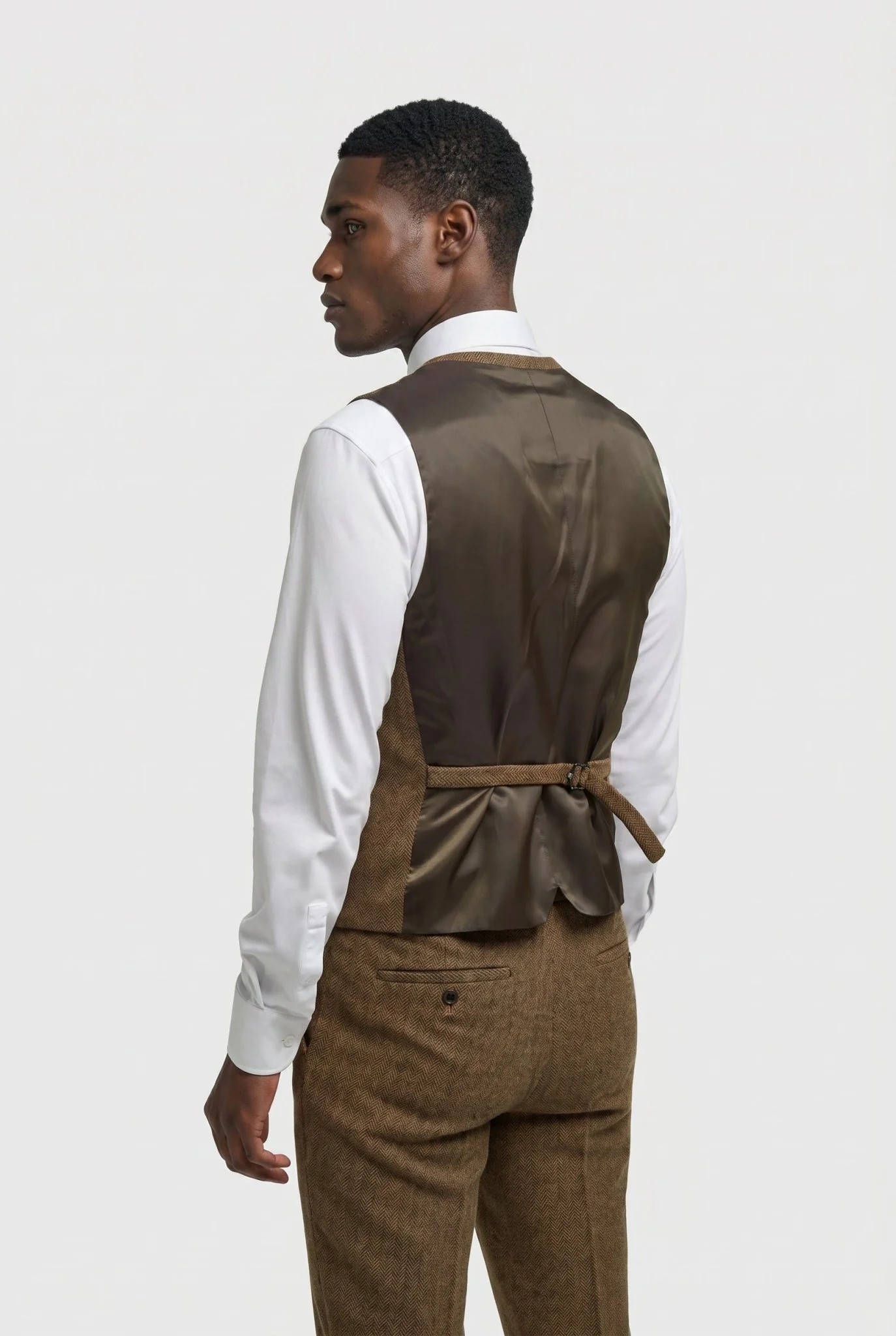 Thomas Brown Tweed Three Piece Suit - Image 4