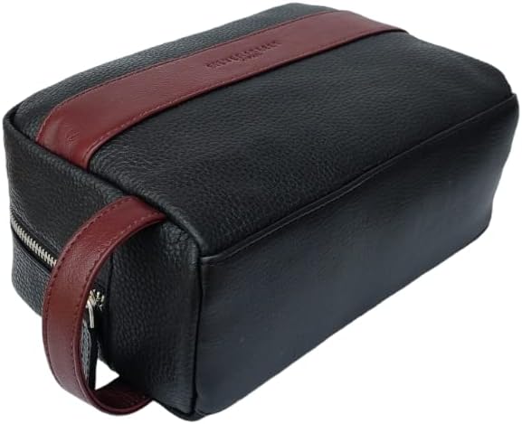 Walter Leather Washbag - Oxblood - Image 3