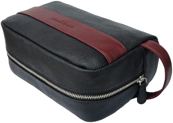 Walter Leather Washbag - Oxblood - Image 4